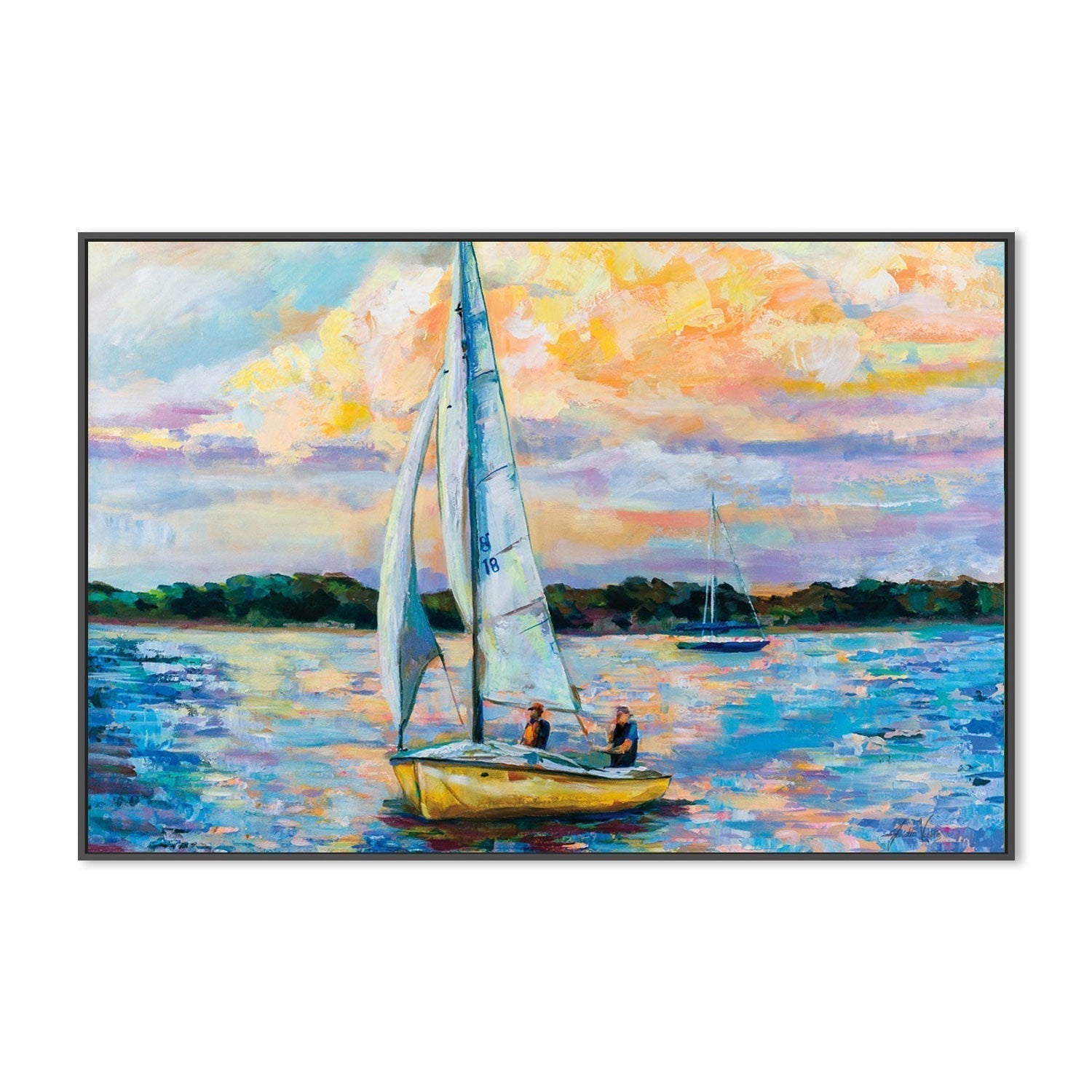 wall-art-print-canvas-poster-framed-Sunday Sail-by-Jeanette Vertentes-Gioia Wall Art