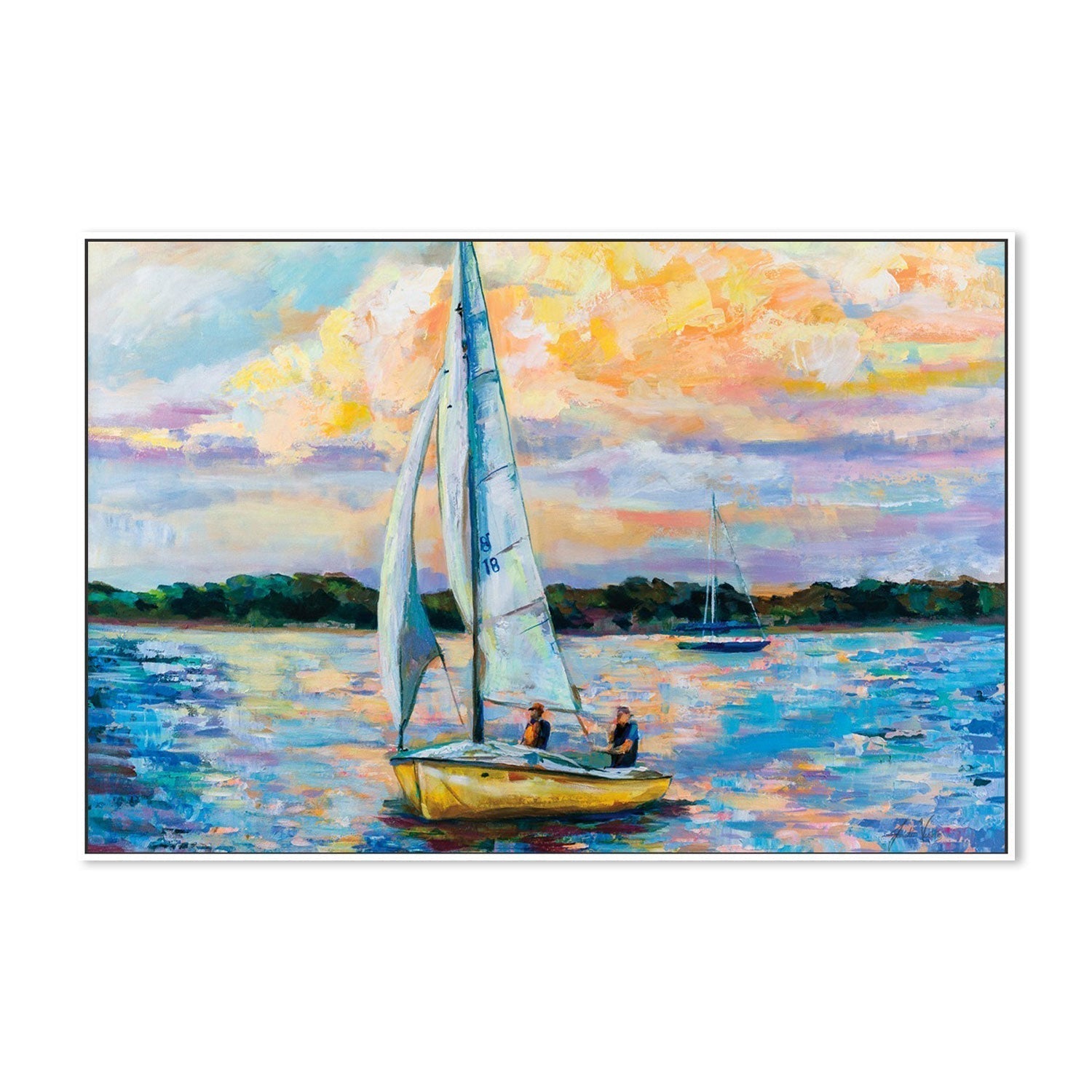 wall-art-print-canvas-poster-framed-Sunday Sail-by-Jeanette Vertentes-Gioia Wall Art