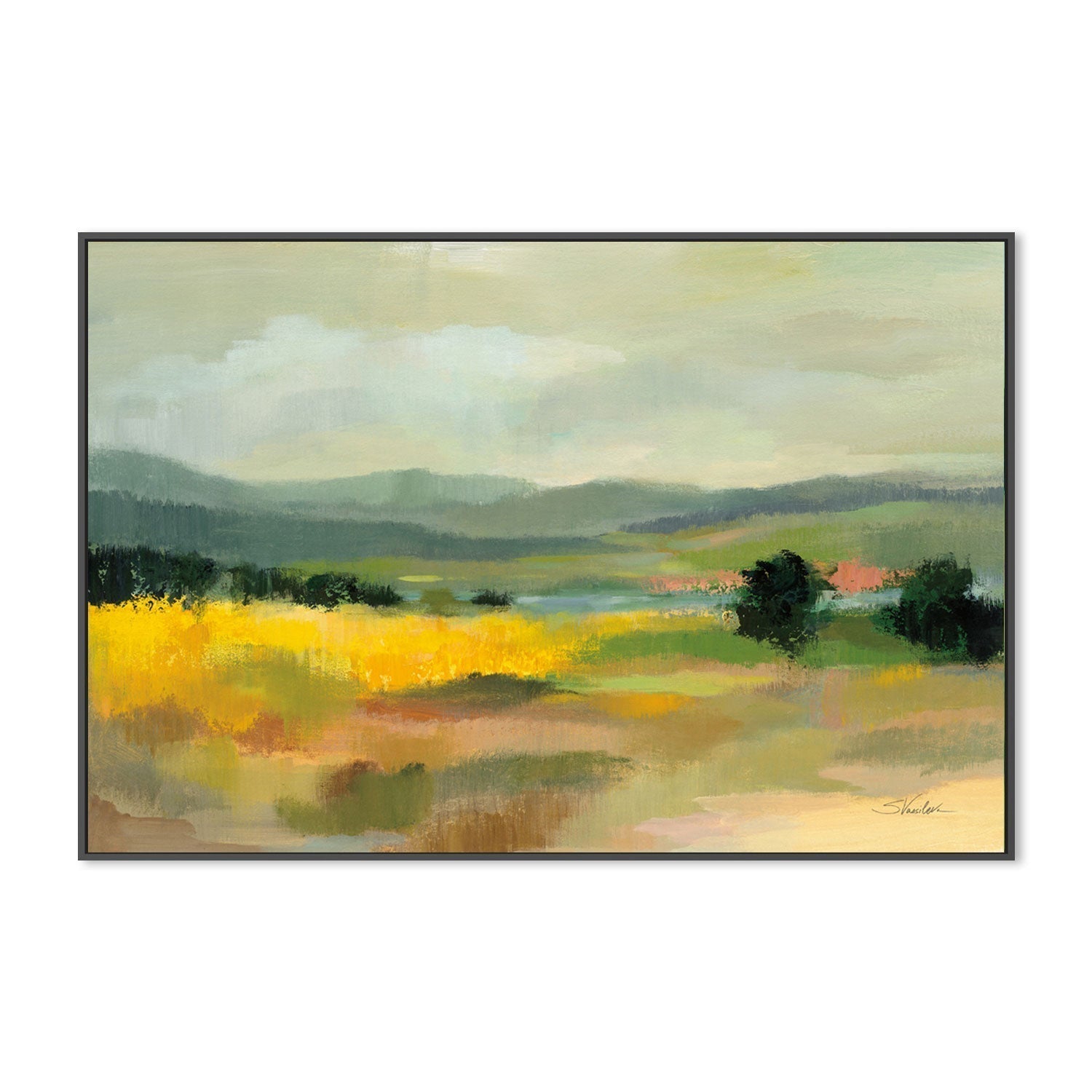 wall-art-print-canvas-poster-framed-Sunflower Field-by-Silvia Vassileva-Gioia Wall Art