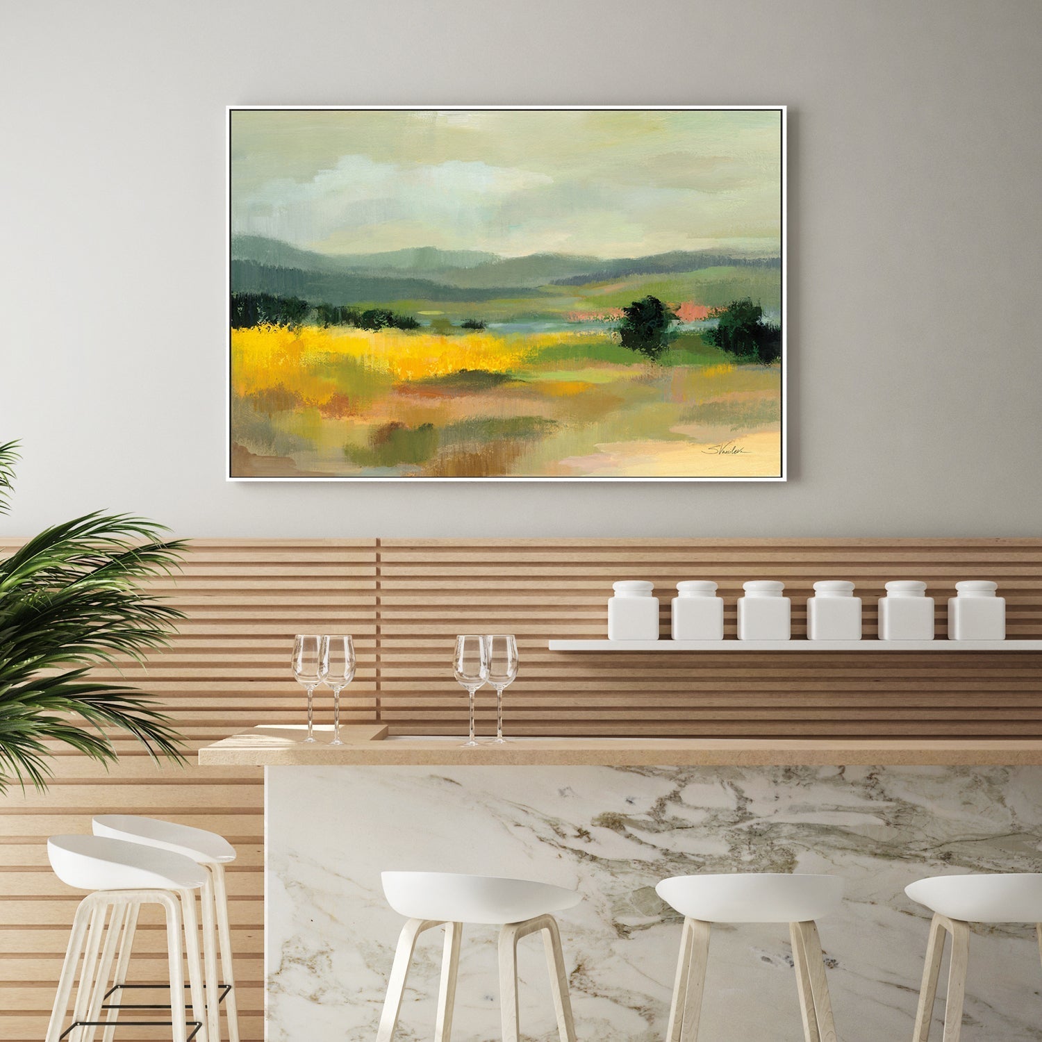 wall-art-print-canvas-poster-framed-Sunflower Field-by-Silvia Vassileva-Gioia Wall Art