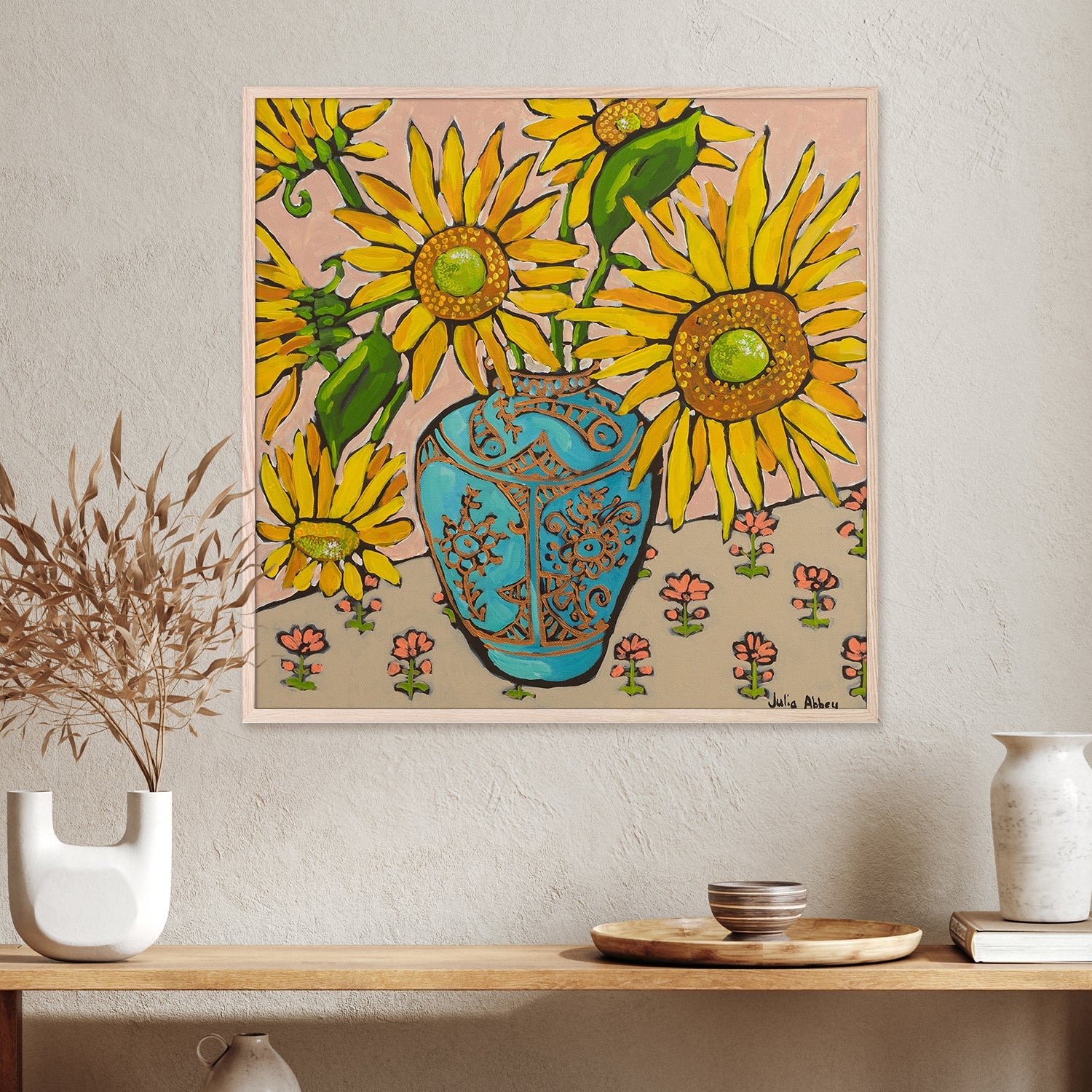 wall-art-print-canvas-poster-framed-Sunflowers-7