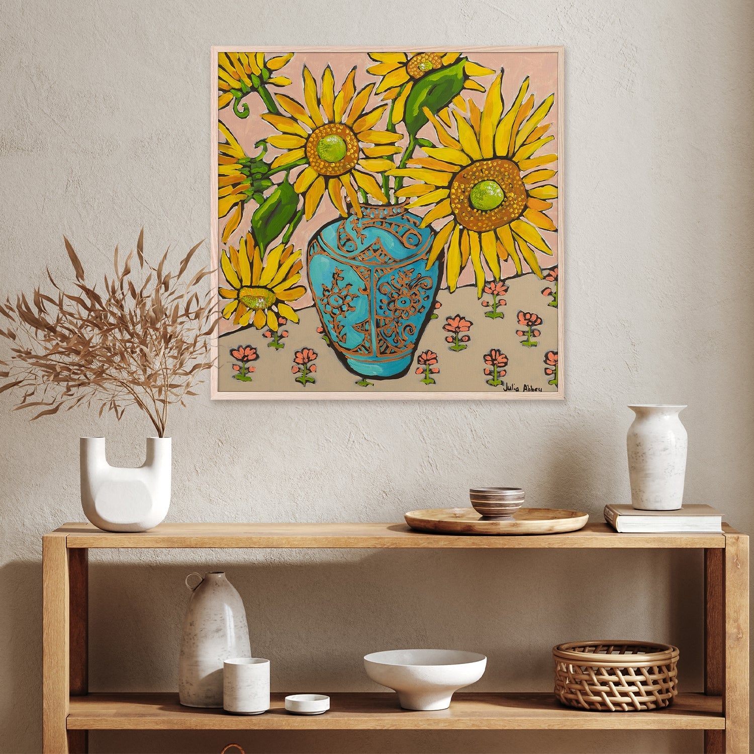wall-art-print-canvas-poster-framed-Sunflowers-8
