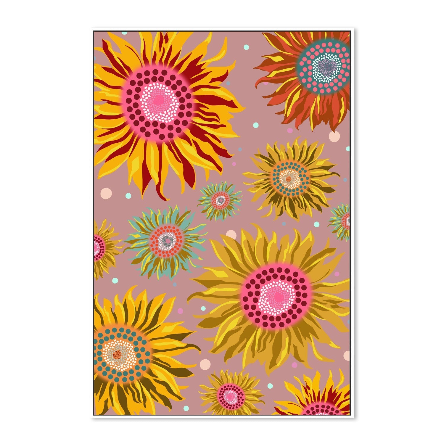 wall-art-print-canvas-poster-framed-Sunflowers , By Unratio-5