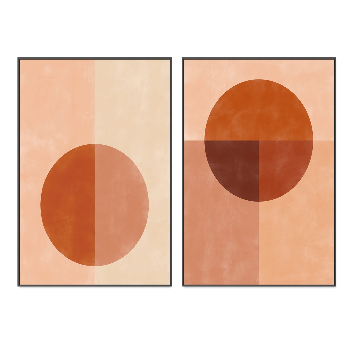 wall-art-print-canvas-poster-framed-Sunlit Minimalism, Style A & B, Set Of 2 , By Elena Ristova-GIOIA-WALL-ART