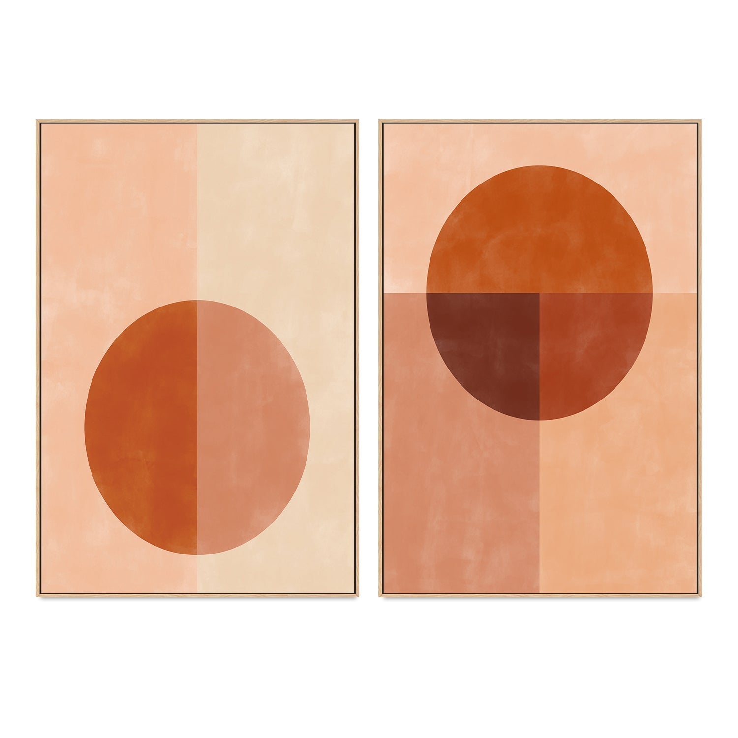 wall-art-print-canvas-poster-framed-Sunlit Minimalism, Style A & B, Set Of 2 , By Elena Ristova-GIOIA-WALL-ART