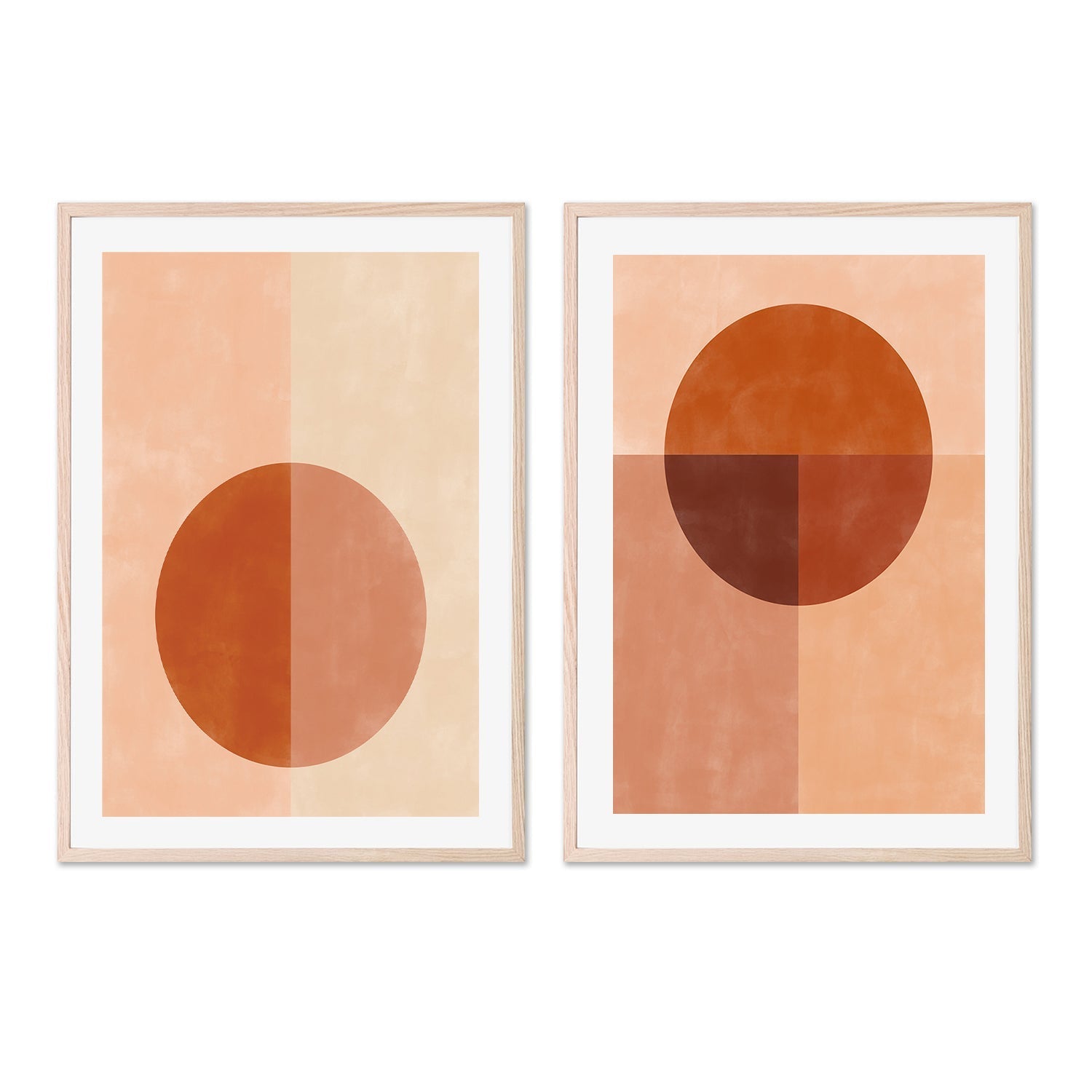 wall-art-print-canvas-poster-framed-Sunlit Minimalism, Style A & B, Set Of 2 , By Elena Ristova-GIOIA-WALL-ART