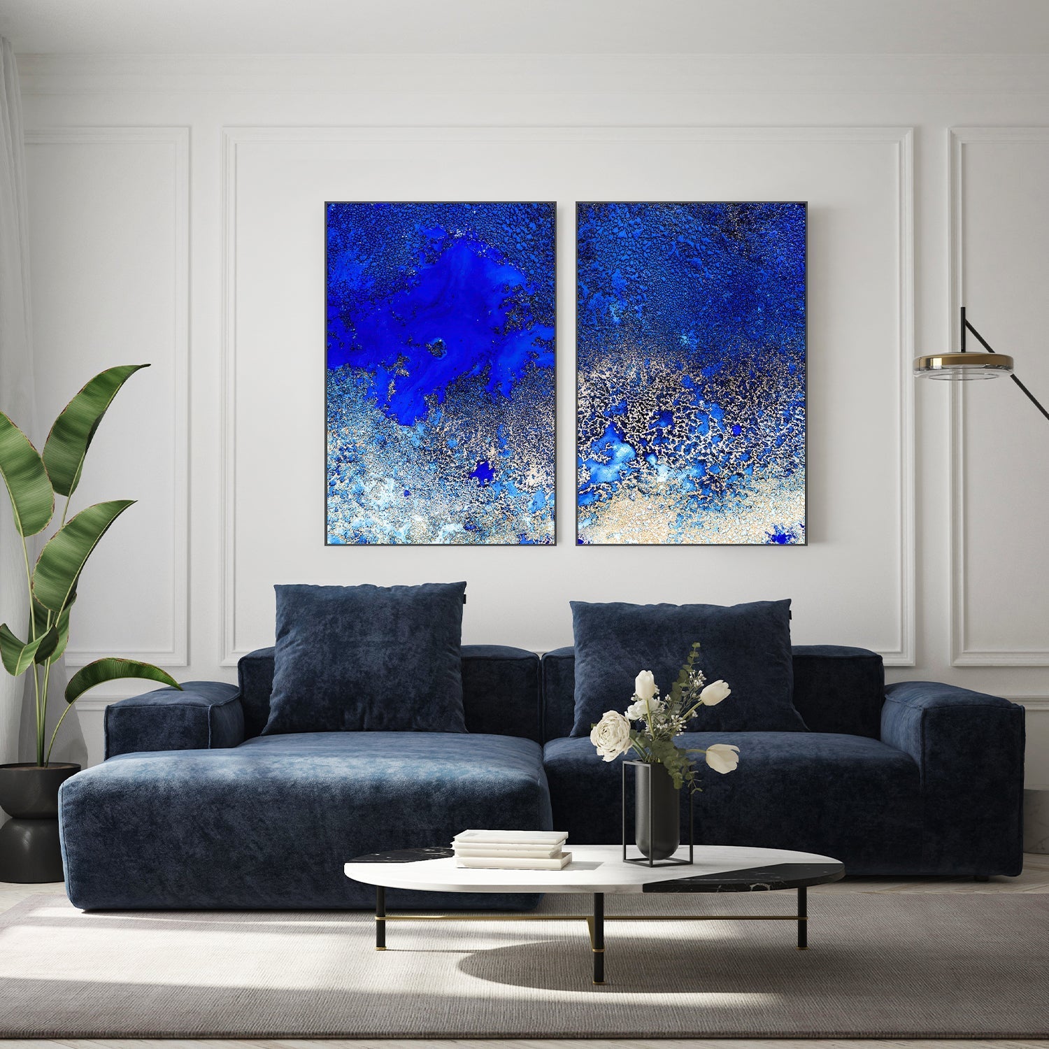 wall-art-print-canvas-poster-framed-Sunlit Reef, Style A & B, Set Of 2 , By Petra Meikle-7