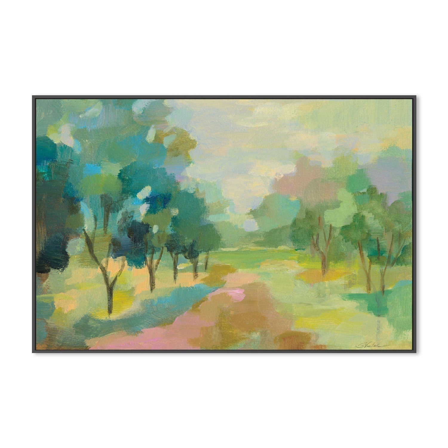 wall-art-print-canvas-poster-framed-Sunrise Forest-by-Silvia Vassileva-Gioia Wall Art