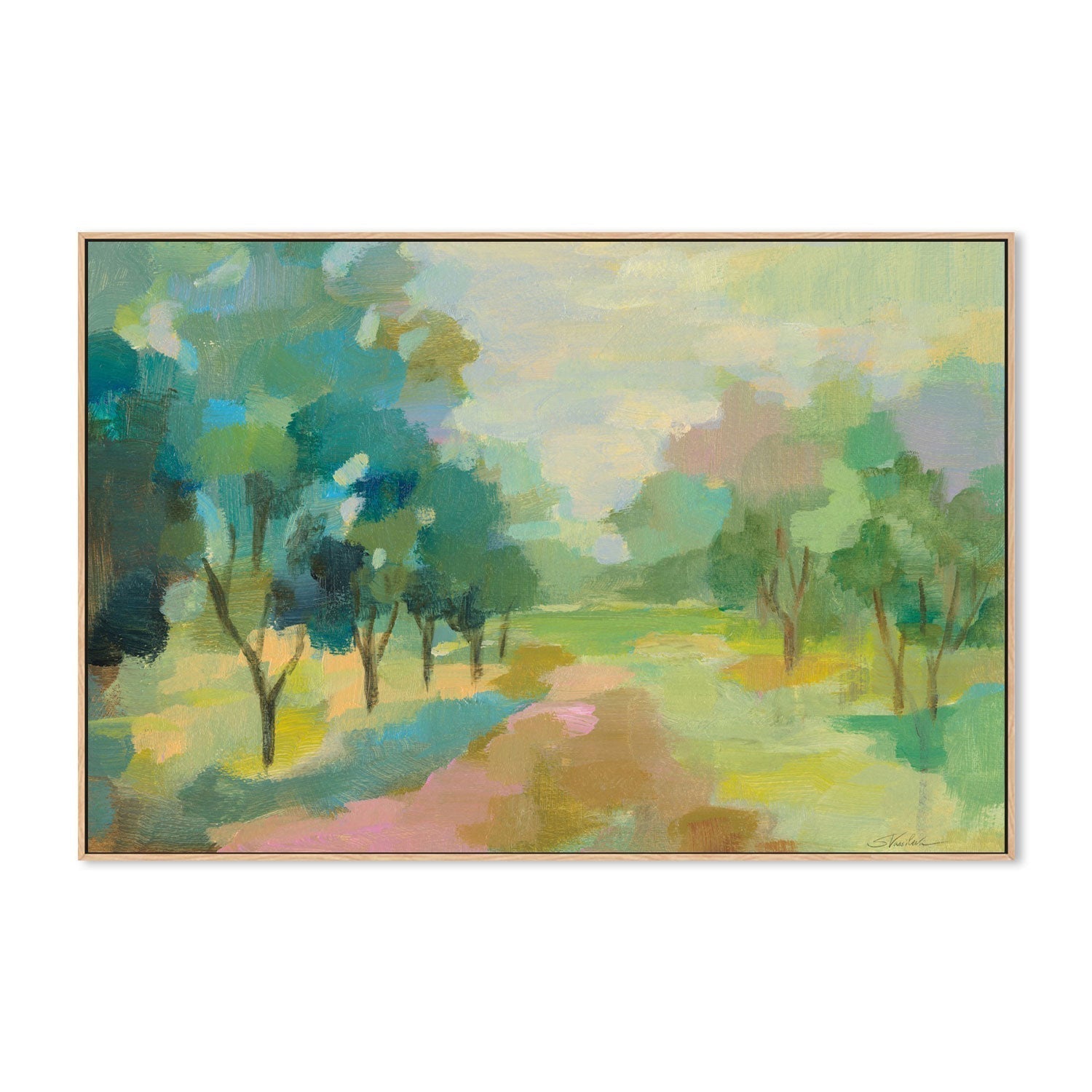 wall-art-print-canvas-poster-framed-Sunrise Forest-by-Silvia Vassileva-Gioia Wall Art