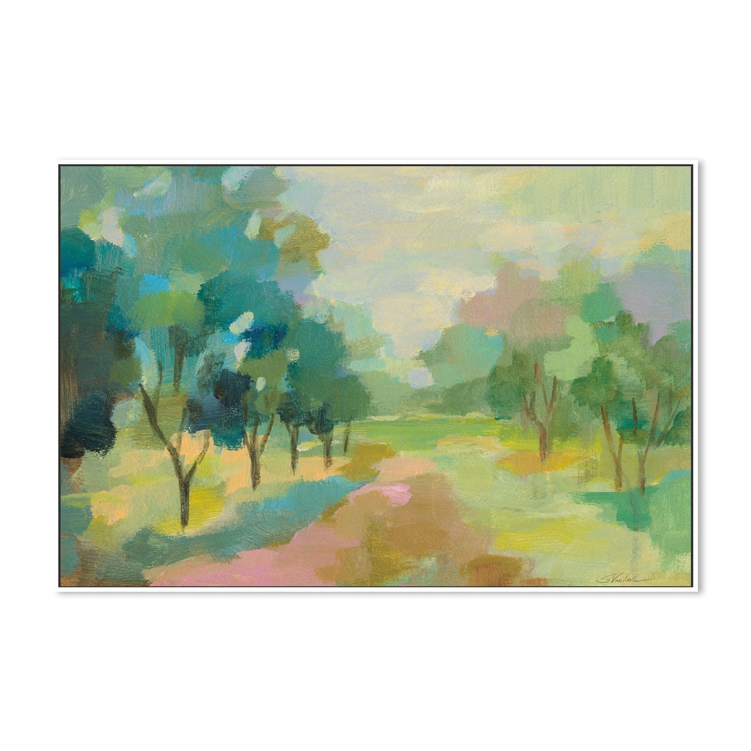 wall-art-print-canvas-poster-framed-Sunrise Forest-by-Silvia Vassileva-Gioia Wall Art