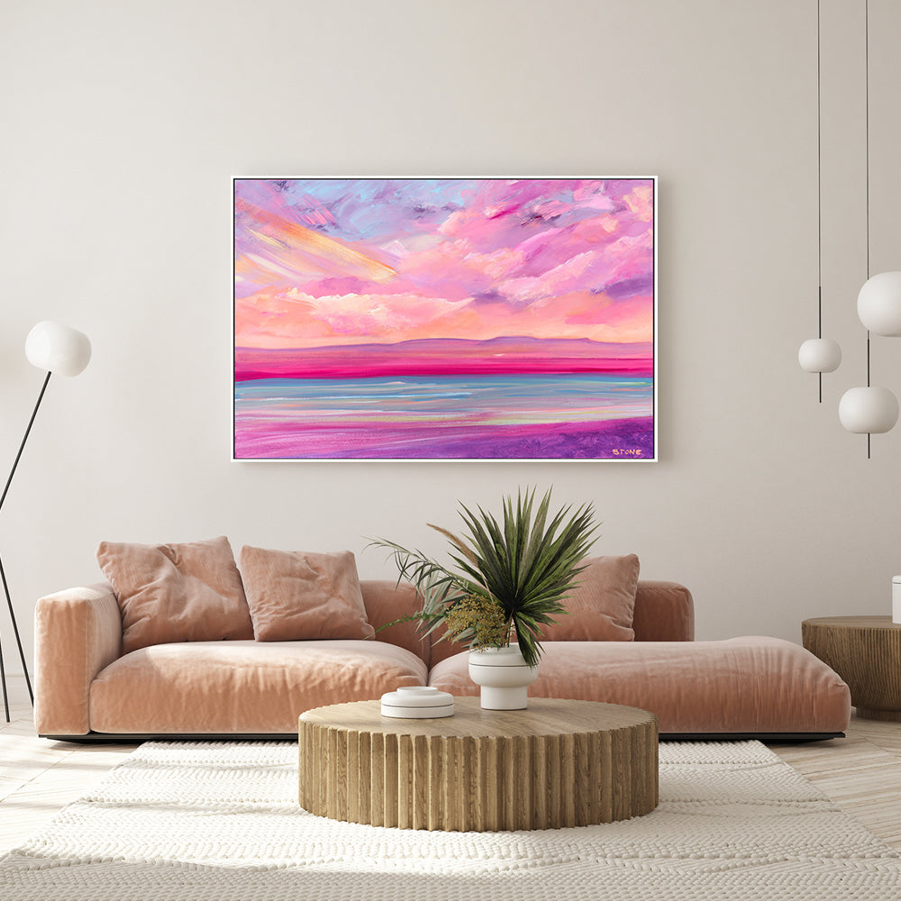 wall-art-print-canvas-poster-framed-Sunset Beach , By Belinda Stone-GIOIA-WALL-ART