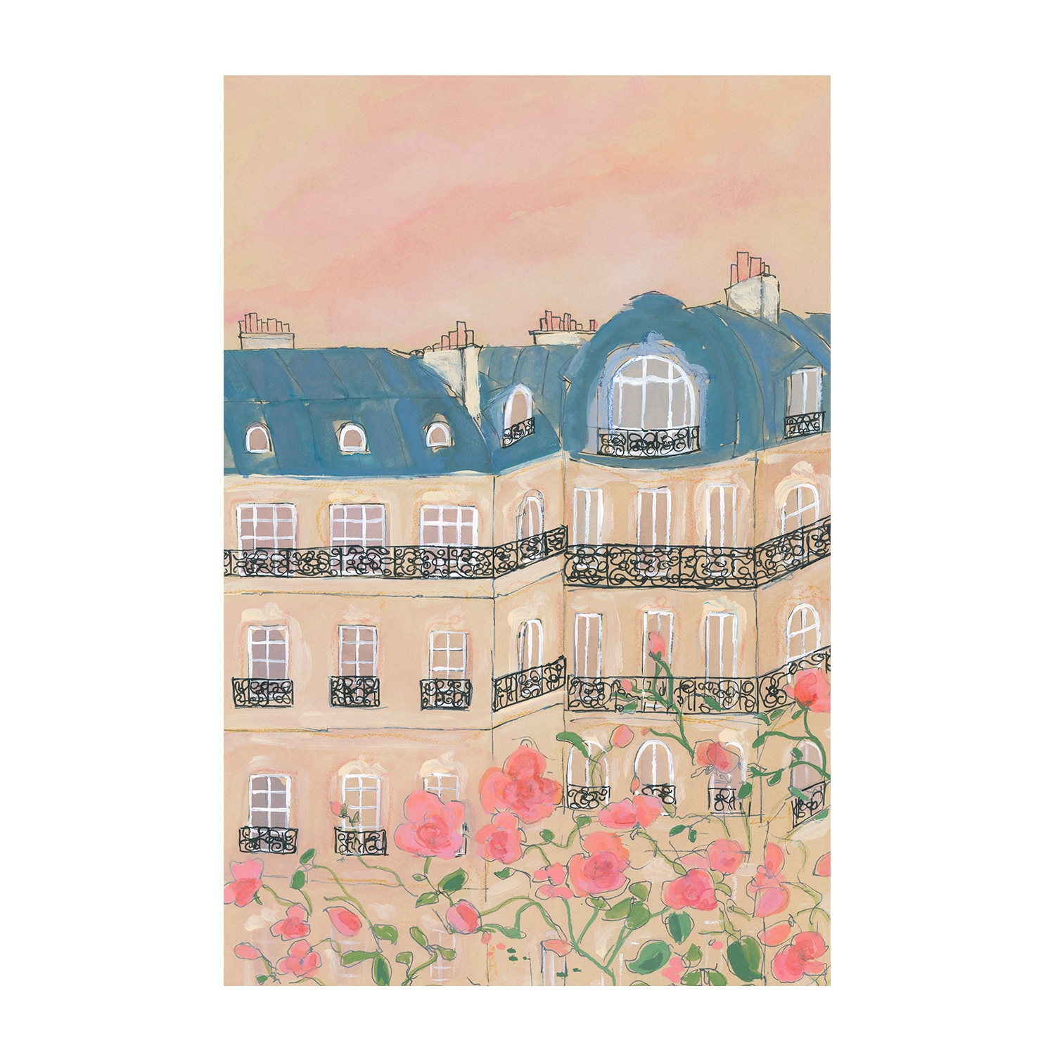 wall-art-print-canvas-poster-framed-Sunset Over Paris , By Katharina Puritscher-1