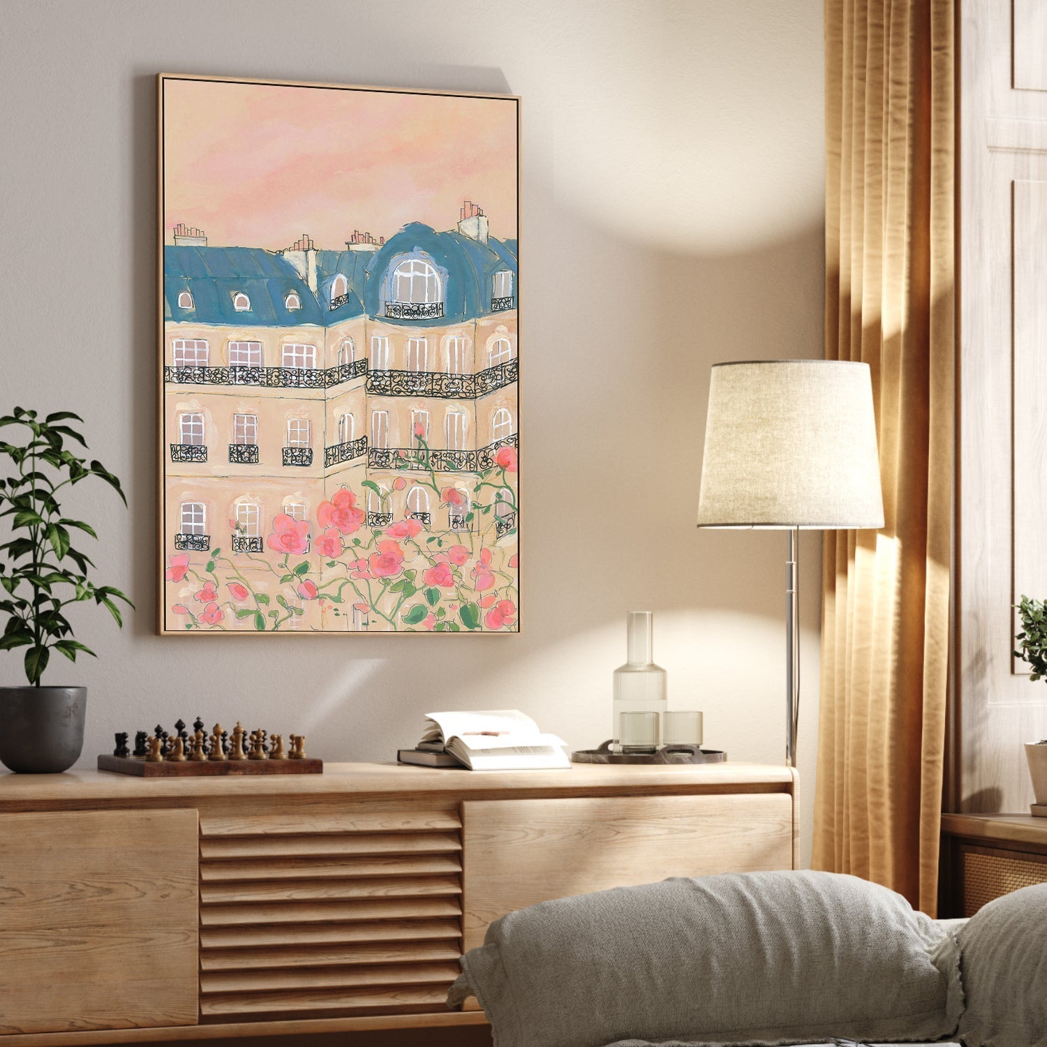 wall-art-print-canvas-poster-framed-Sunset Over Paris , By Katharina Puritscher-2