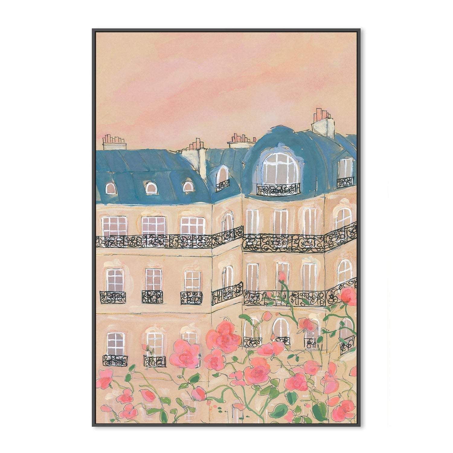 wall-art-print-canvas-poster-framed-Sunset Over Paris , By Katharina Puritscher-3