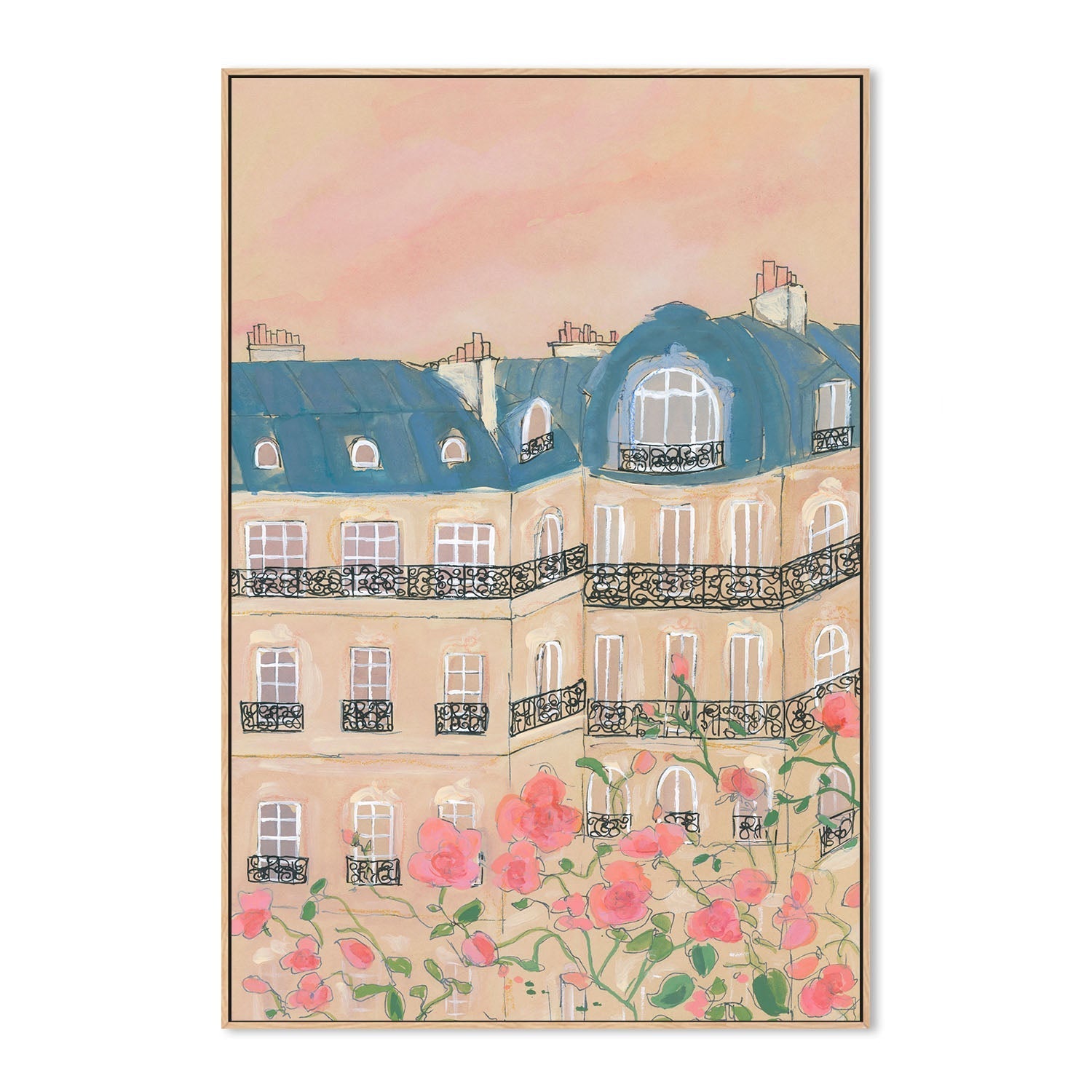 wall-art-print-canvas-poster-framed-Sunset Over Paris , By Katharina Puritscher-4