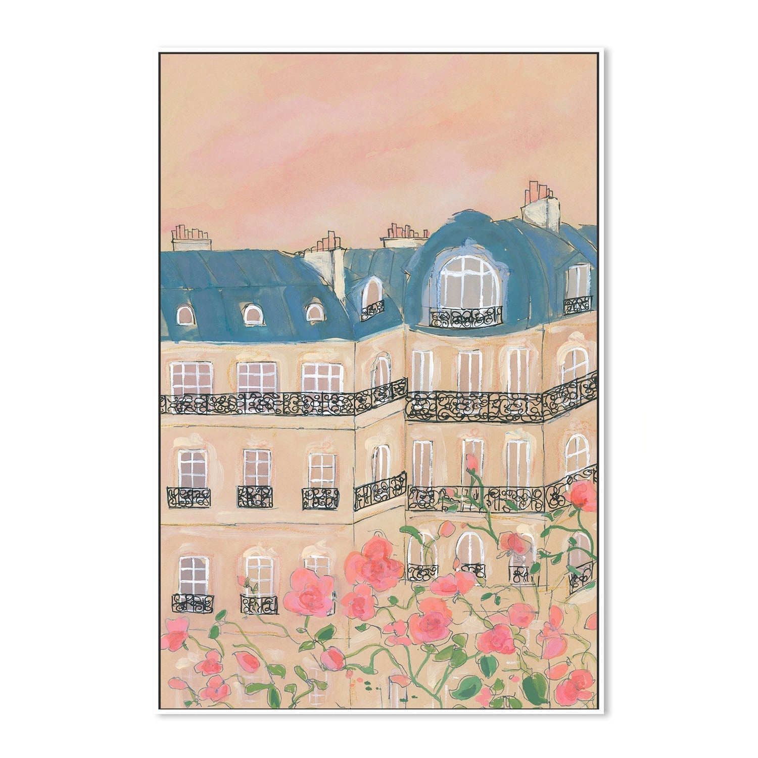 wall-art-print-canvas-poster-framed-Sunset Over Paris , By Katharina Puritscher-5