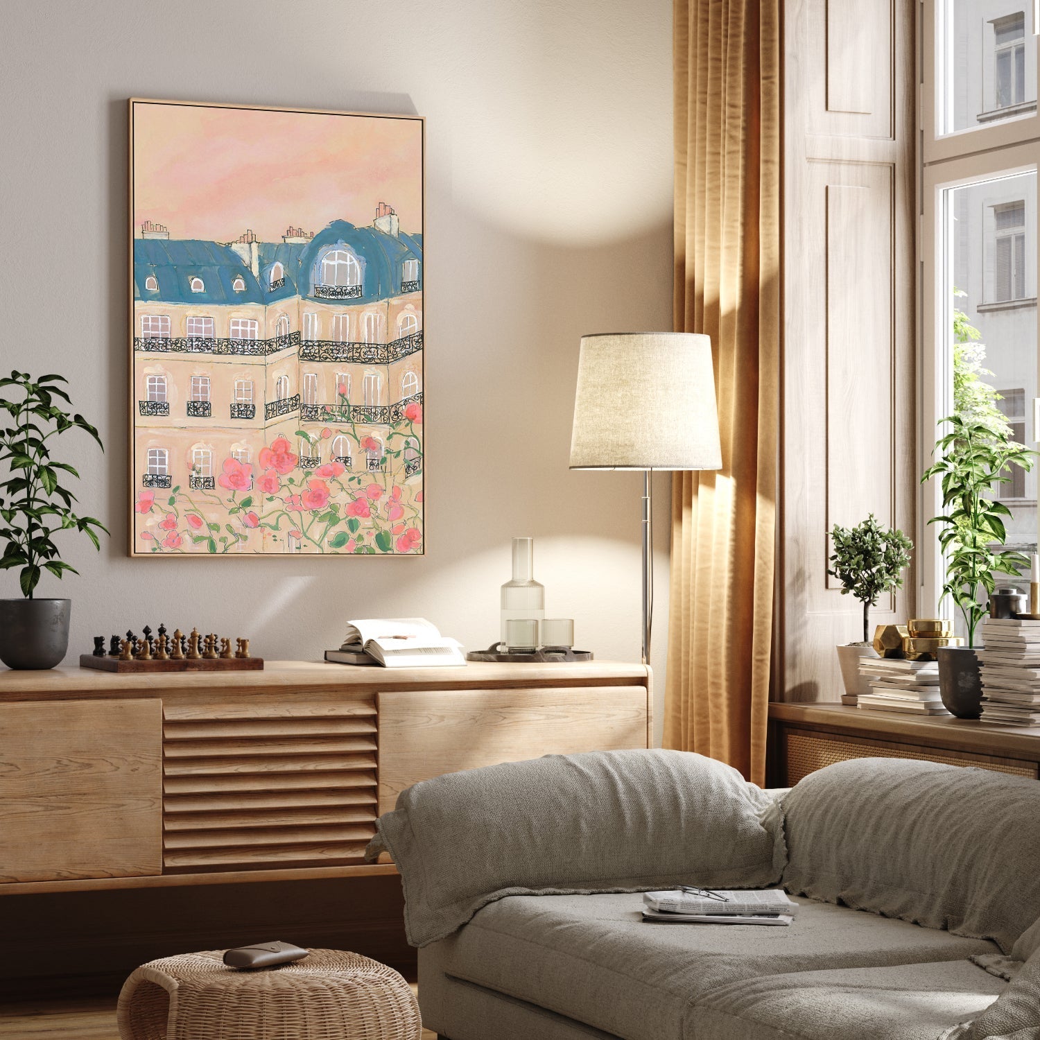 wall-art-print-canvas-poster-framed-Sunset Over Paris , By Katharina Puritscher-7