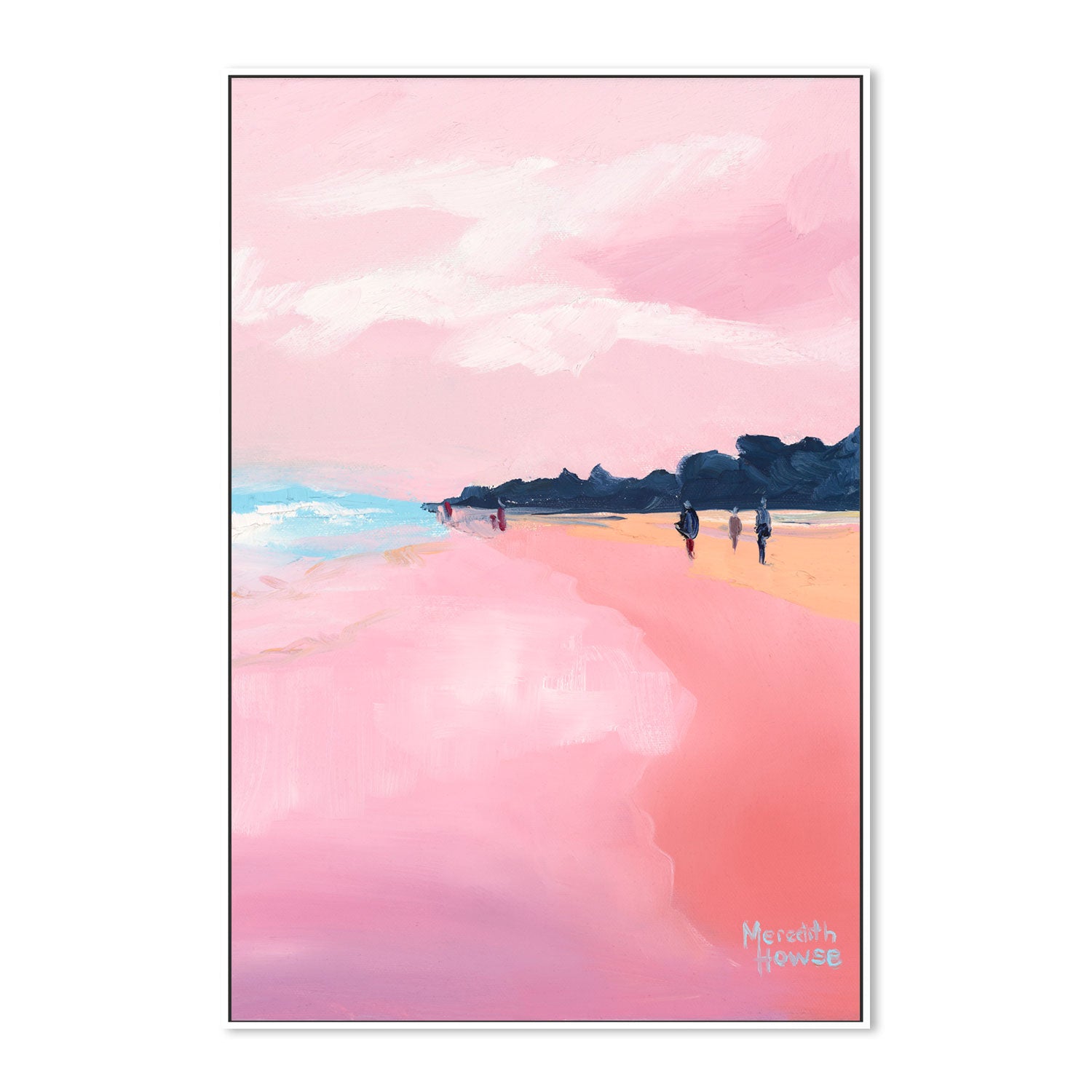 wall-art-print-canvas-poster-framed-Sunshine Beach in Pink-by-Meredith Howse-Gioia Wall Art