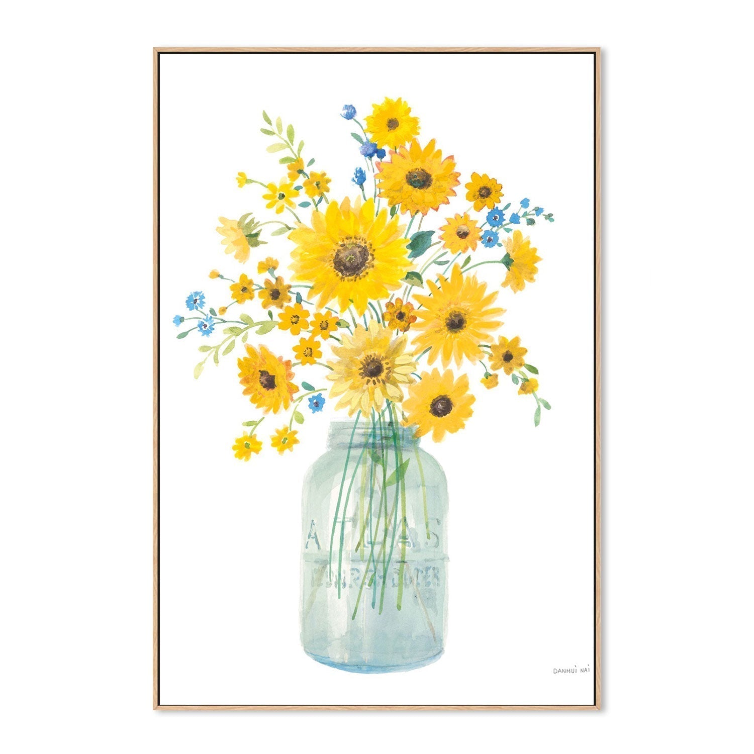 wall-art-print-canvas-poster-framed-Sunshine Bouquet, Light in Jar-by-Danhui Nai-Gioia Wall Art