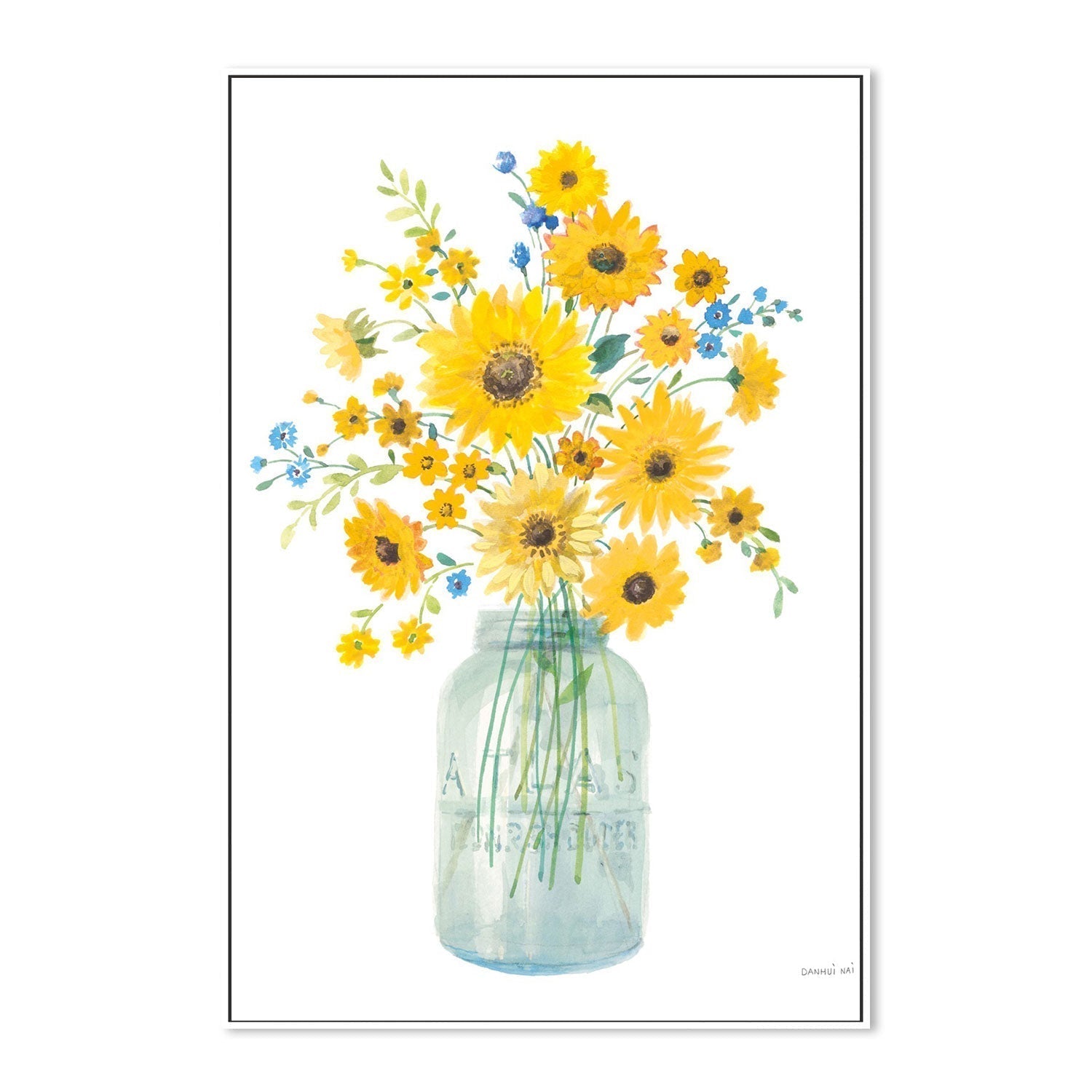 wall-art-print-canvas-poster-framed-Sunshine Bouquet, Light in Jar-by-Danhui Nai-Gioia Wall Art