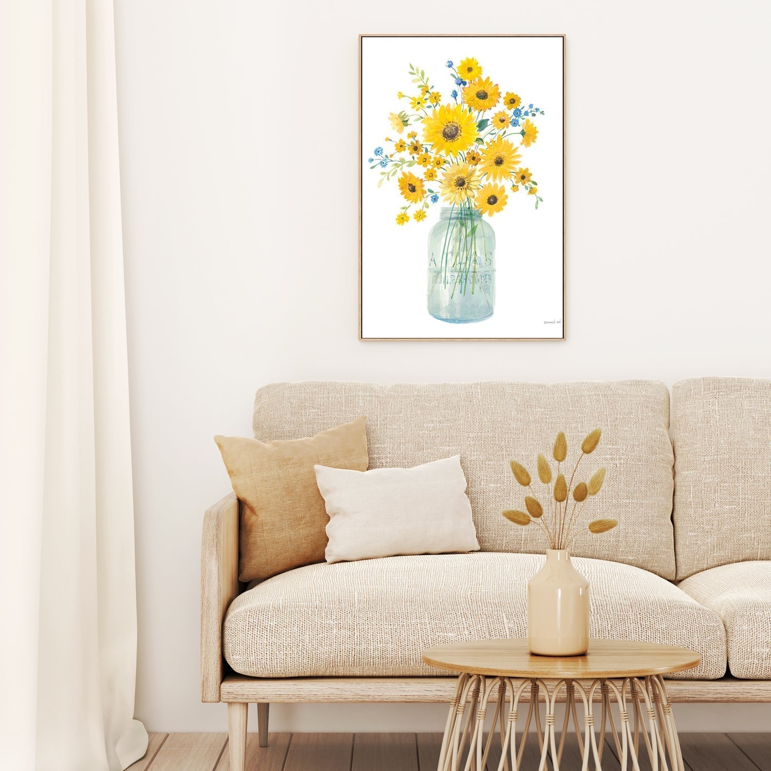 wall-art-print-canvas-poster-framed-Sunshine Bouquet, Light in Jar-by-Danhui Nai-Gioia Wall Art