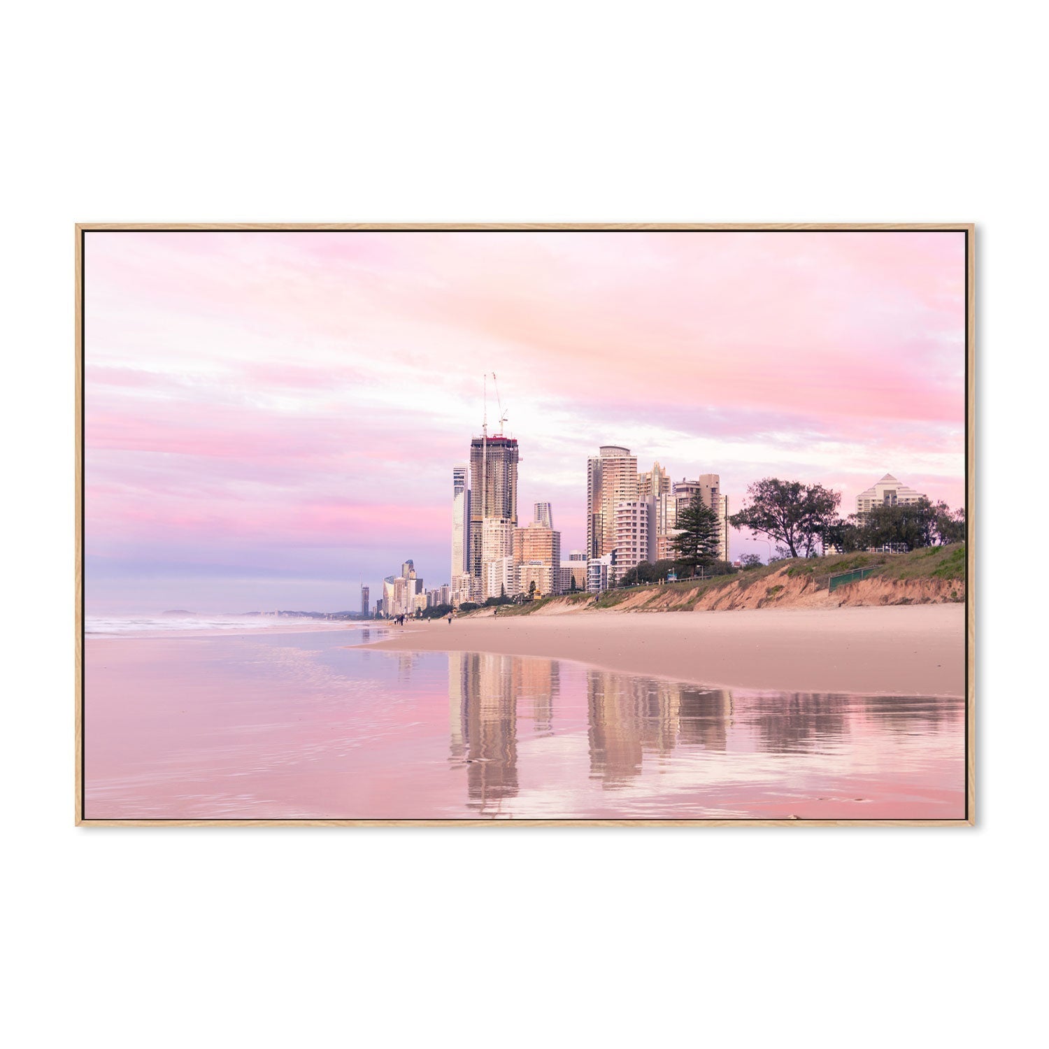 wall-art-print-canvas-poster-framed-Surfers Sunrise, Surfers Paradise, Gold Coast , By Earth Sea & Me , By Earth Sea & Me-GIOIA-WALL-ART