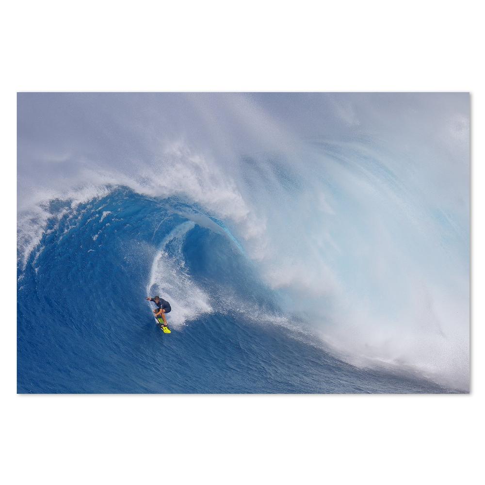 Surfing Jaws, by Peter Stahl-Framed-Canvas-Print-Poster-Gioia Wall Art