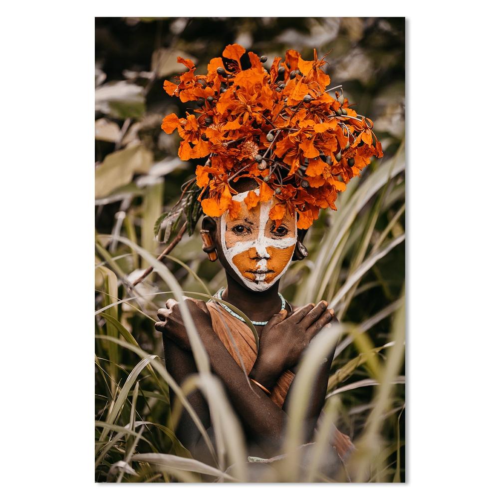 wall-art-print-canvas-poster-framed-Suri Boy And Flowers, By Vedran Vidak-by-Plus X Studio-Gioia Wall Art