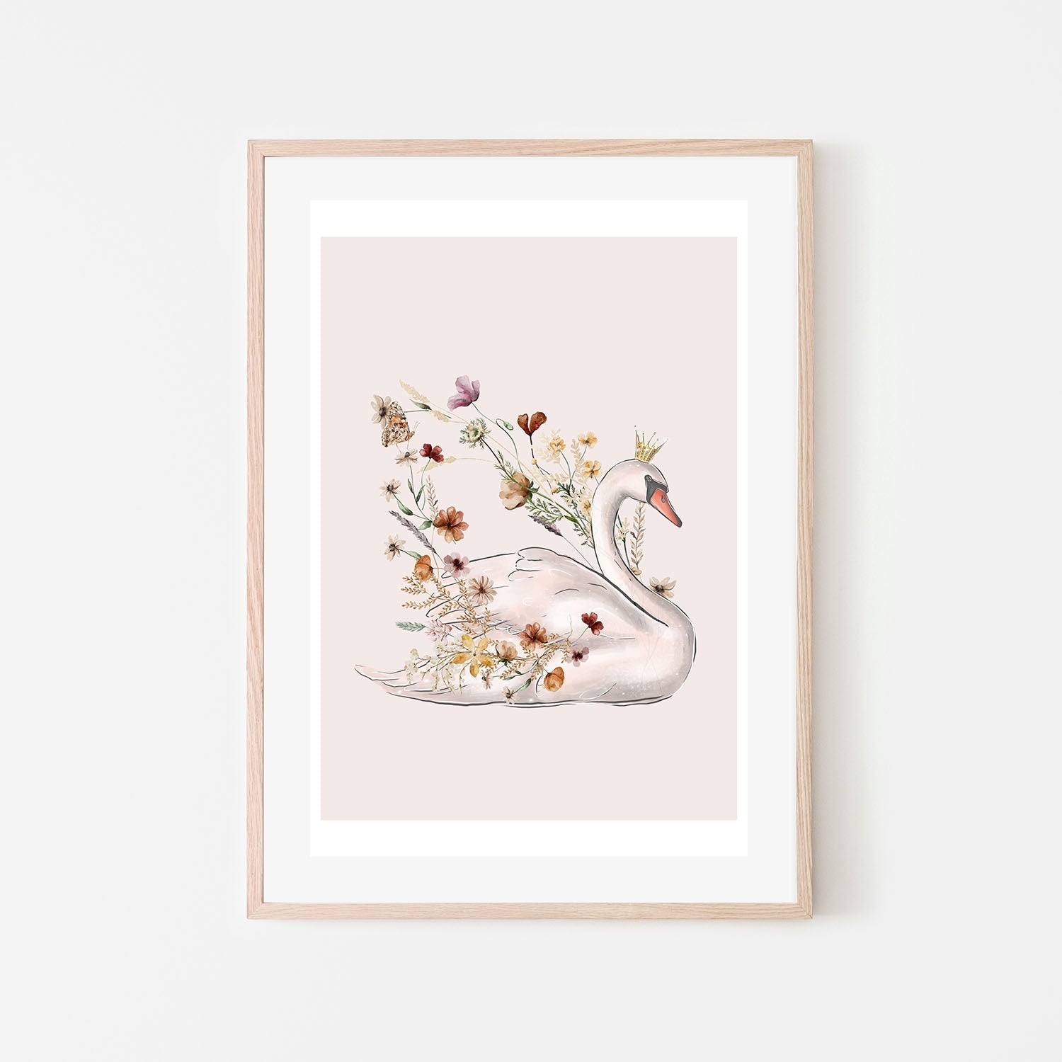 wall-art-print-canvas-poster-framed-Swan, Style A , By At Viv Home Prints-6