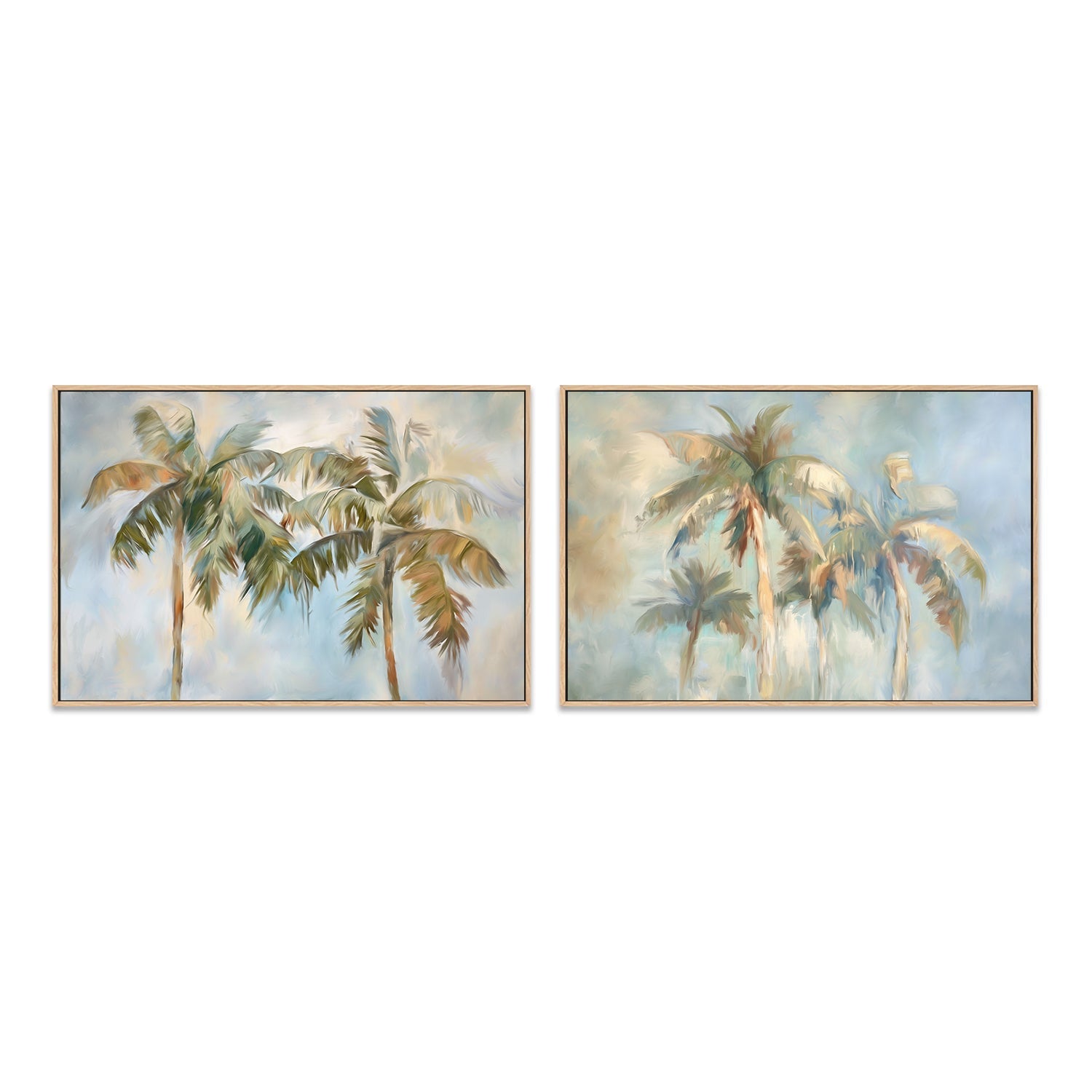 wall-art-print-canvas-poster-framed-Swaying Palms , Style A & B, Set Of 2 , By Accent Art Studio-4