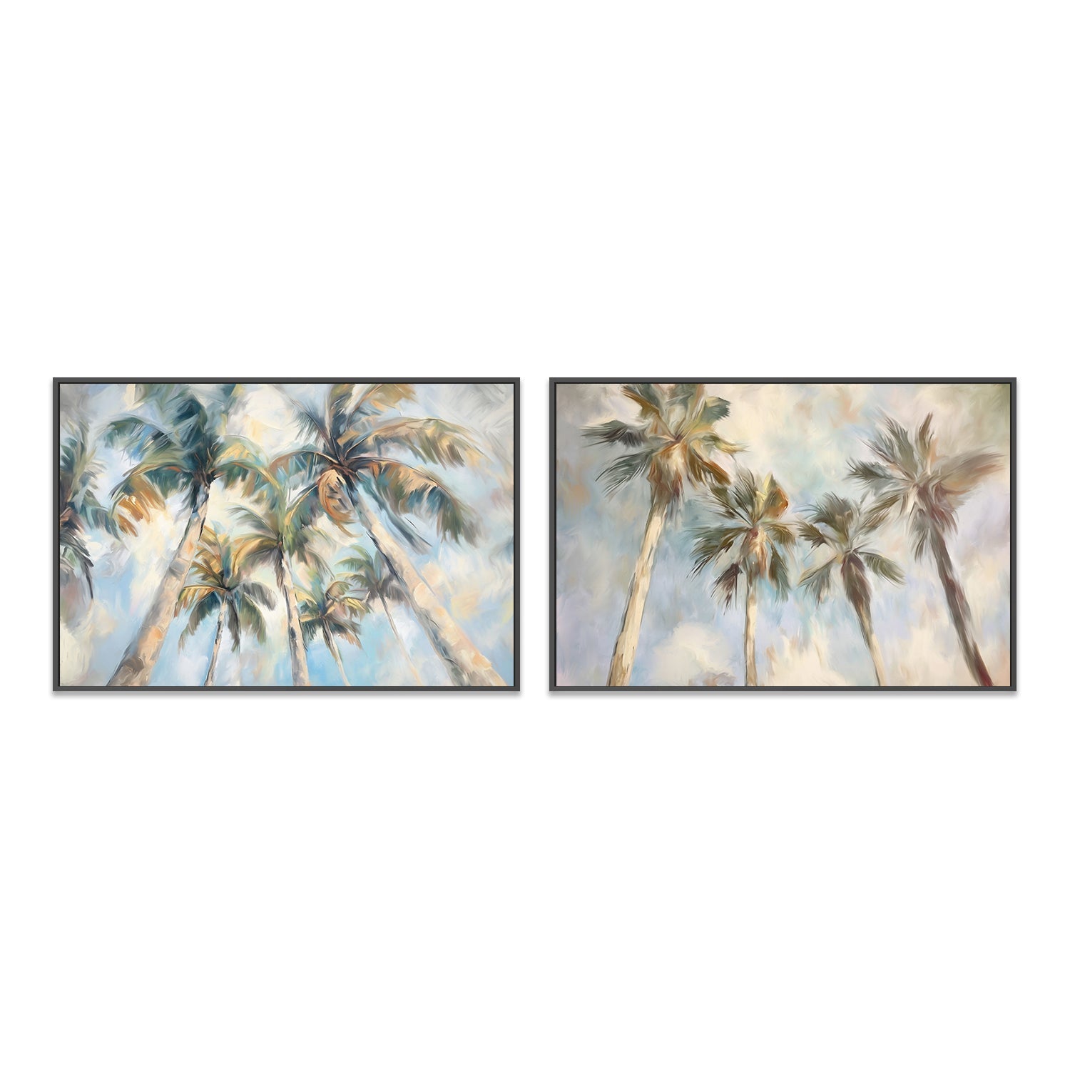 wall-art-print-canvas-poster-framed-Swaying Palms , Style C& D , Set Of 2 , By Accent Art Studio-3
