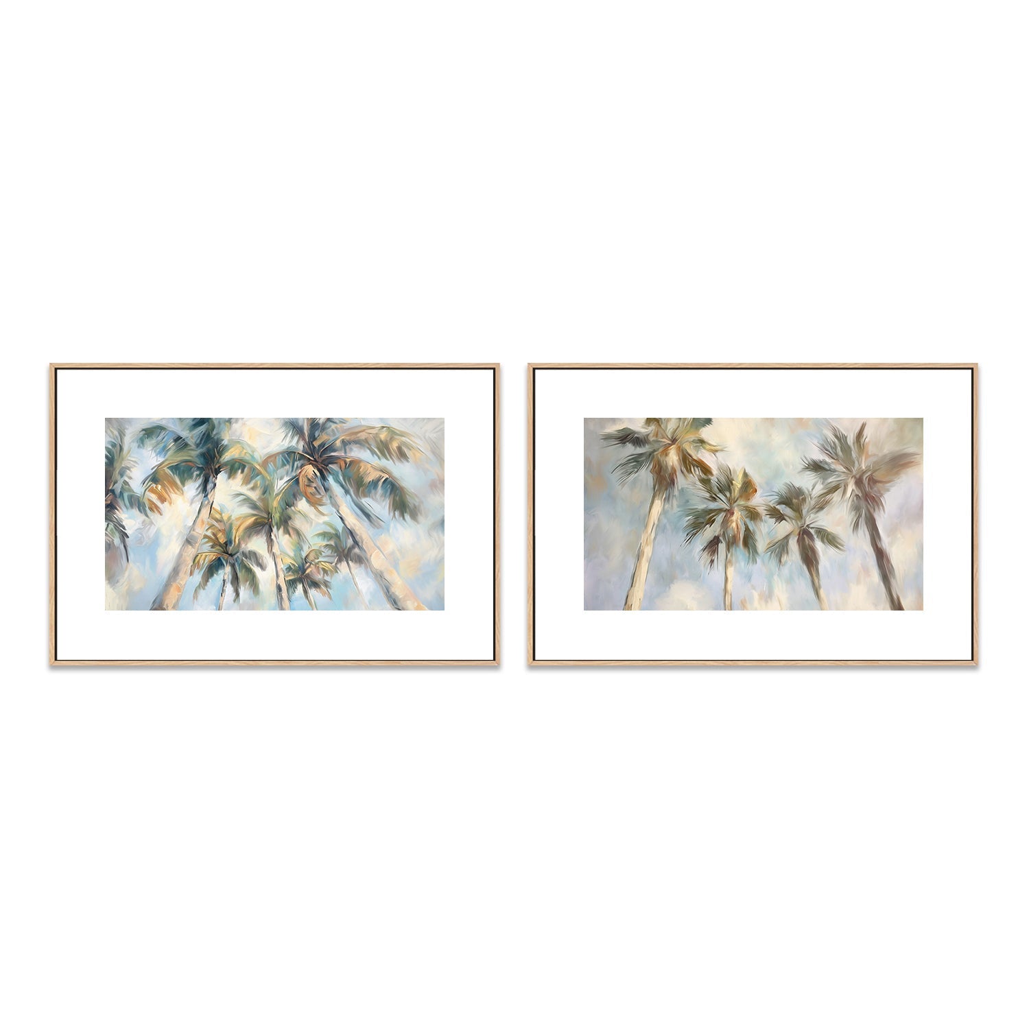 wall-art-print-canvas-poster-framed-Swaying Palms , Style C& D , Set Of 2 , By Accent Art Studio-6