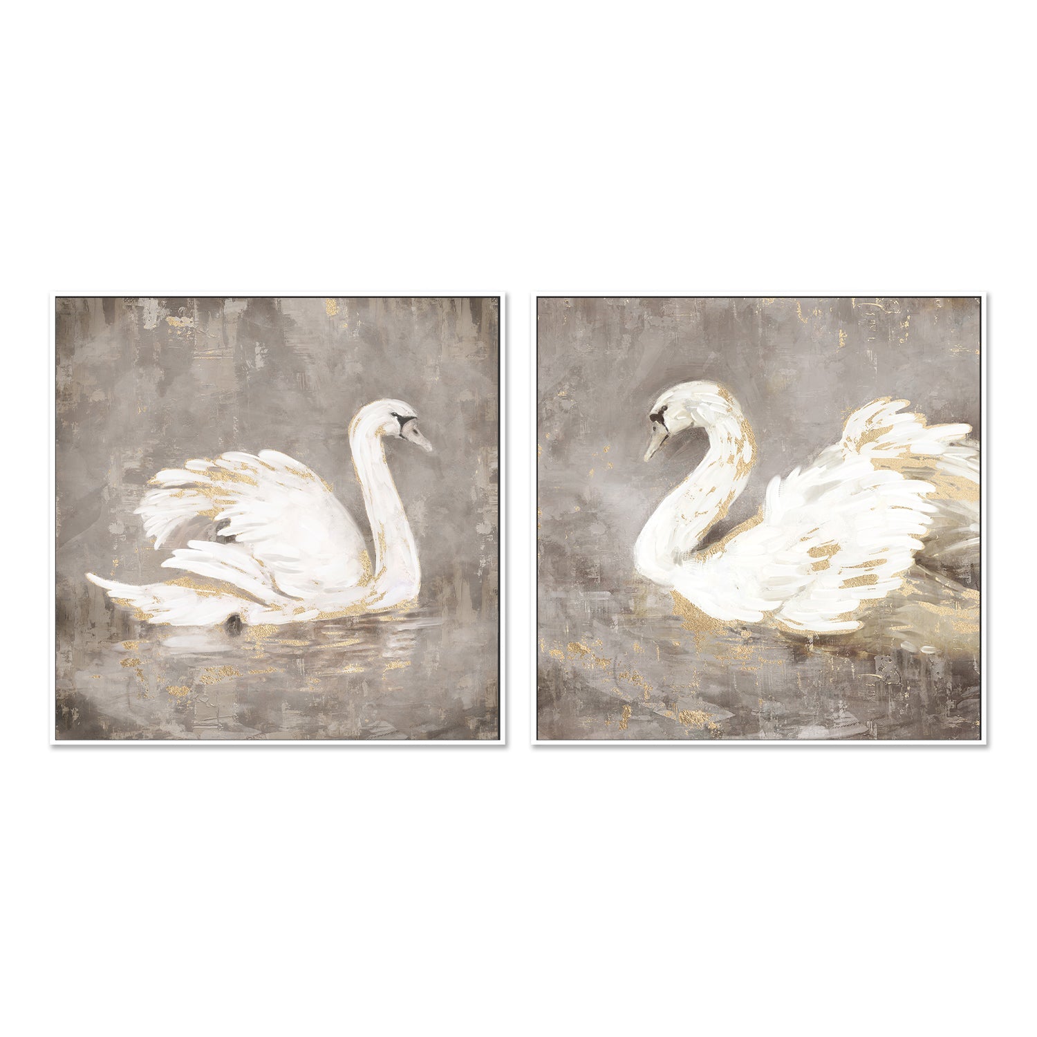 wall-art-print-canvas-poster-framed-Swimming In Gold, Style A & B, Set Of 2 , By Nina Blue-5