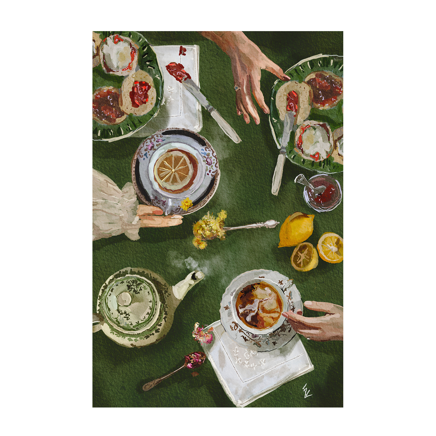 wall-art-print-canvas-poster-framed-Tea O'Clock , By Ekaterina Zagorska-1