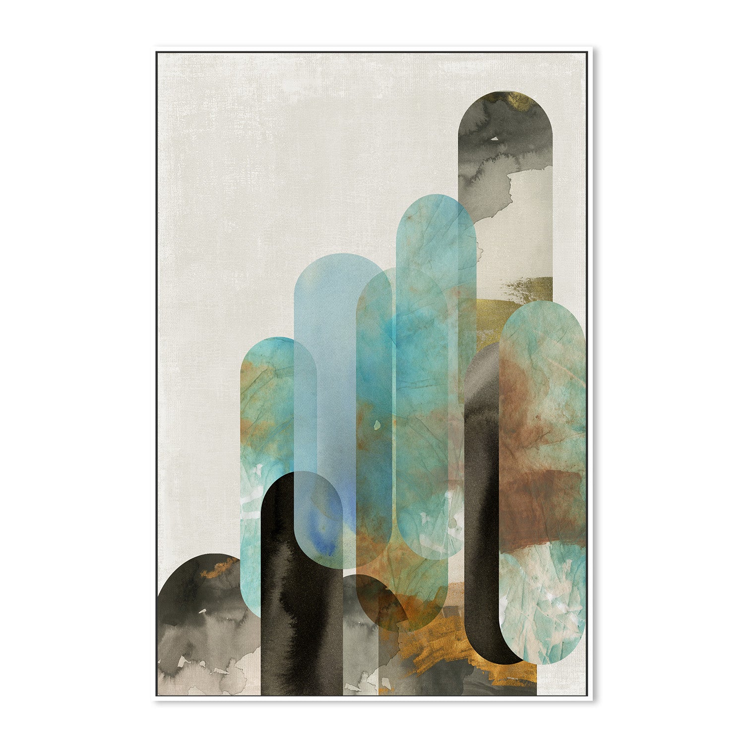 wall-art-print-canvas-poster-framed-Teal Arches, Style A-5