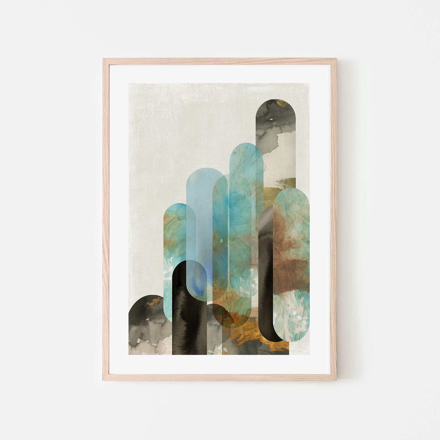 wall-art-print-canvas-poster-framed-Teal Arches, Style A-6