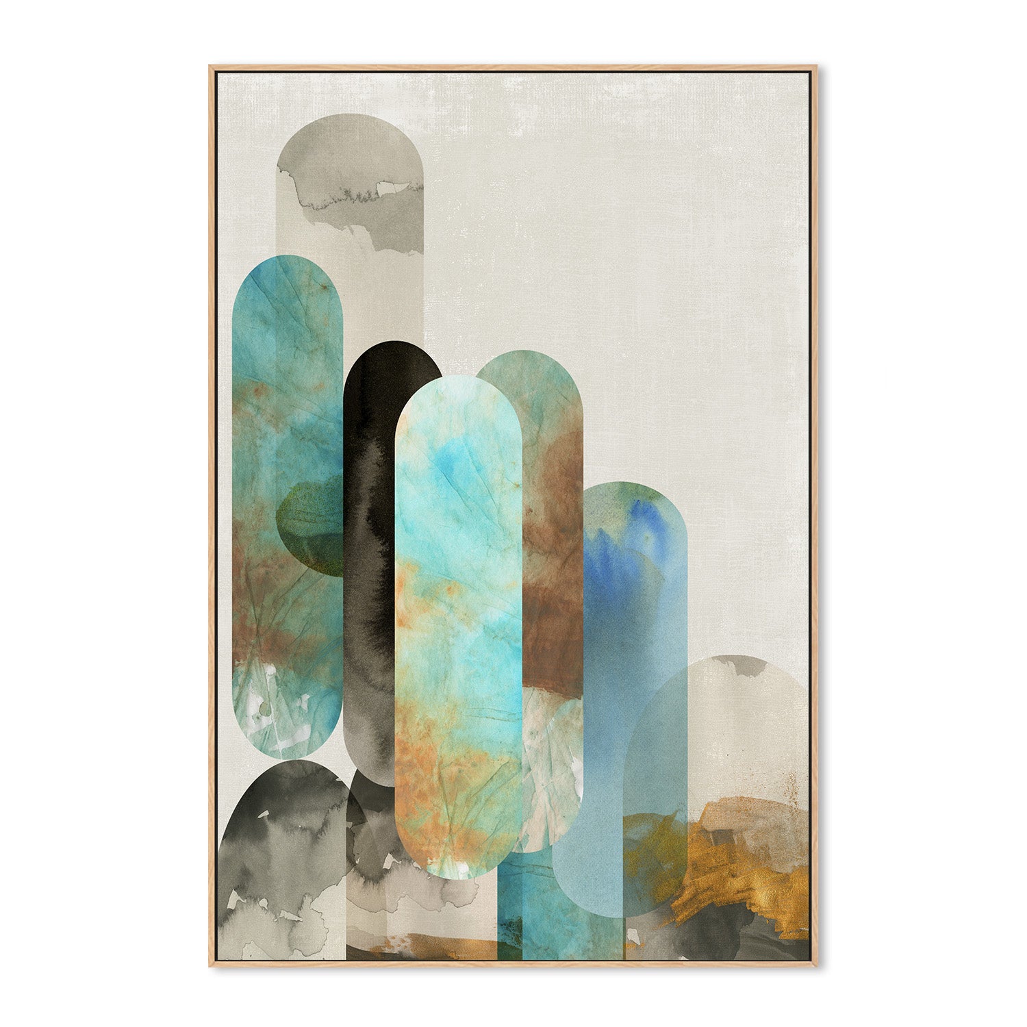 wall-art-print-canvas-poster-framed-Teal Arches, Style B-4