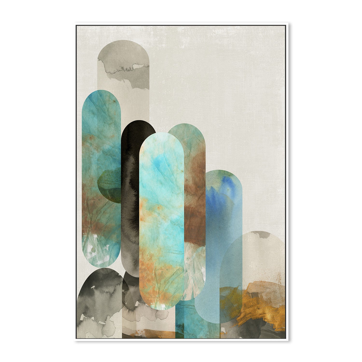 wall-art-print-canvas-poster-framed-Teal Arches, Style B-5