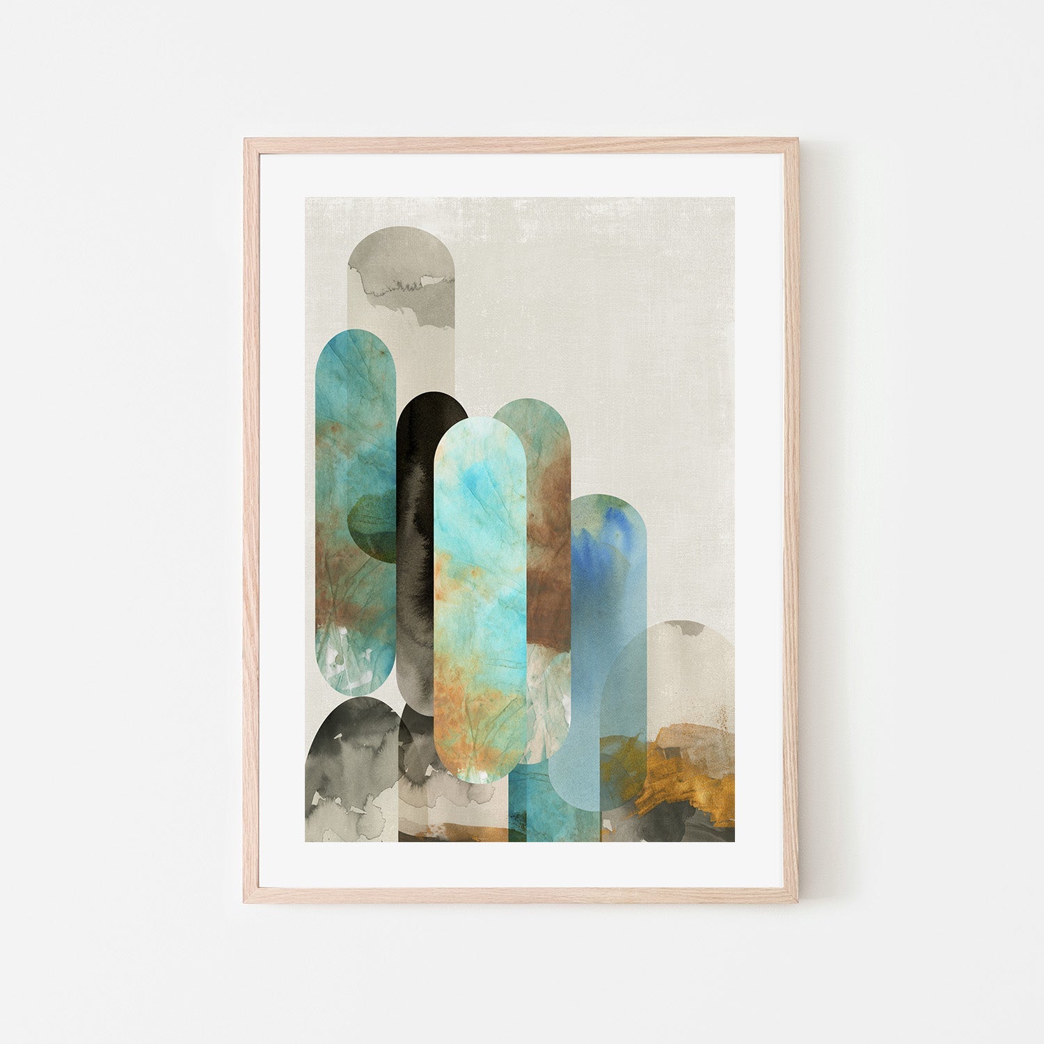 wall-art-print-canvas-poster-framed-Teal Arches, Style B-6