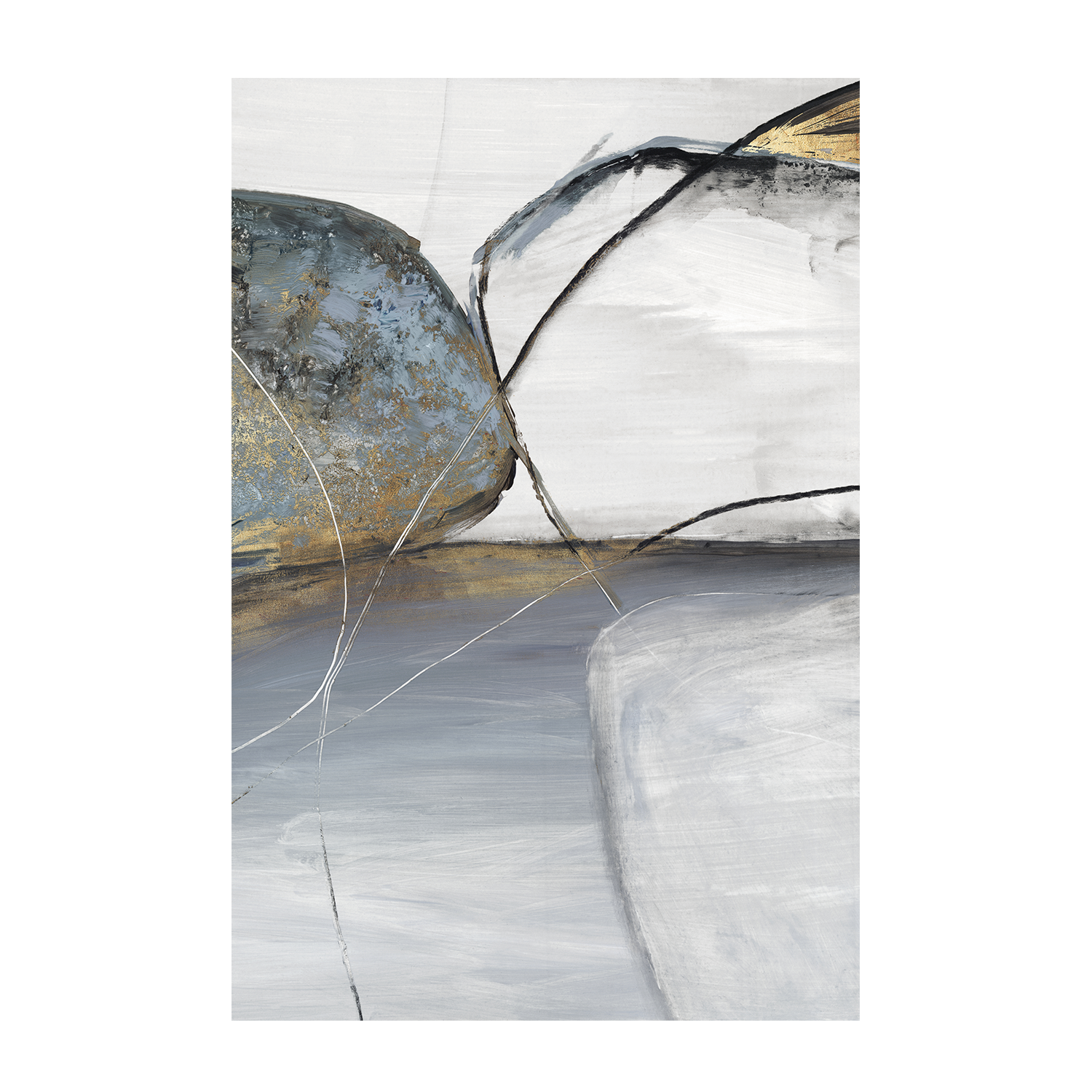 wall-art-print-canvas-poster-framed-Teal Stones, Style A & B, Set Of 2 , By Tom Reeves-9