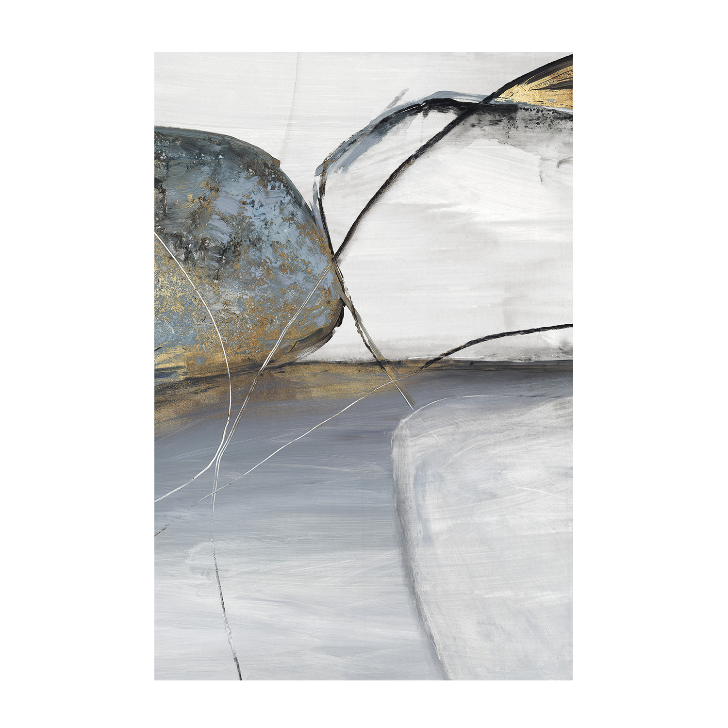 wall-art-print-canvas-poster-framed-Teal Stones, Style B , By Tom Reeves-1