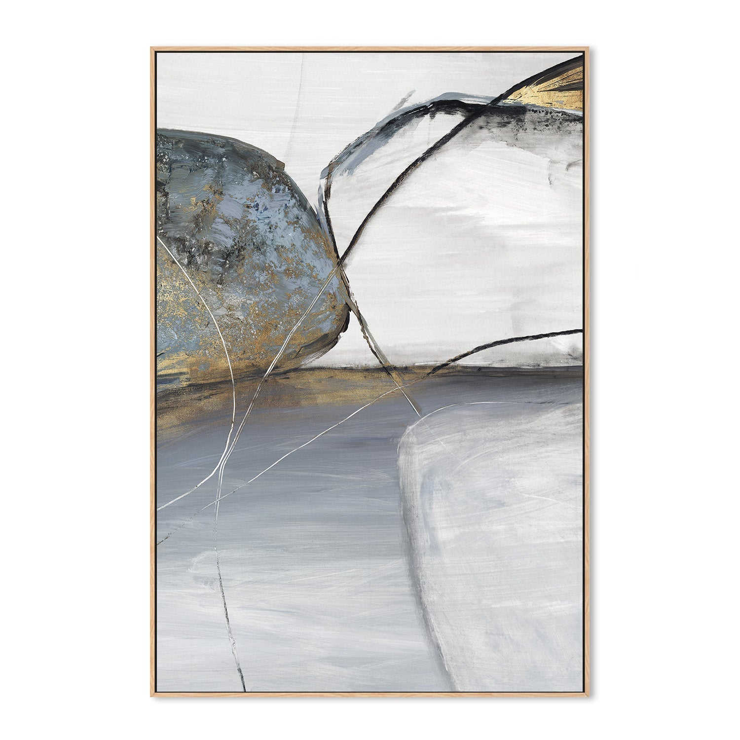 wall-art-print-canvas-poster-framed-Teal Stones, Style B , By Tom Reeves-4