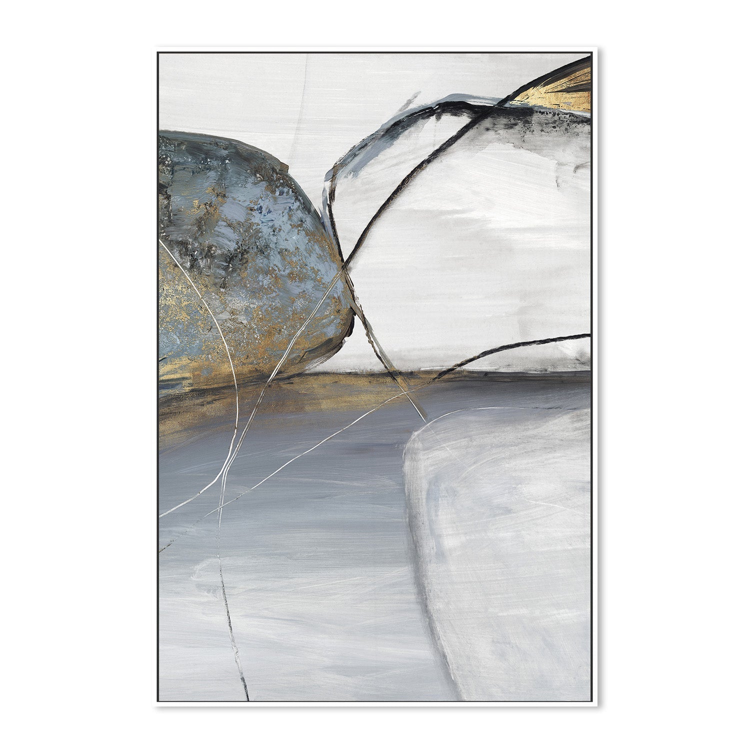 wall-art-print-canvas-poster-framed-Teal Stones, Style B , By Tom Reeves-5