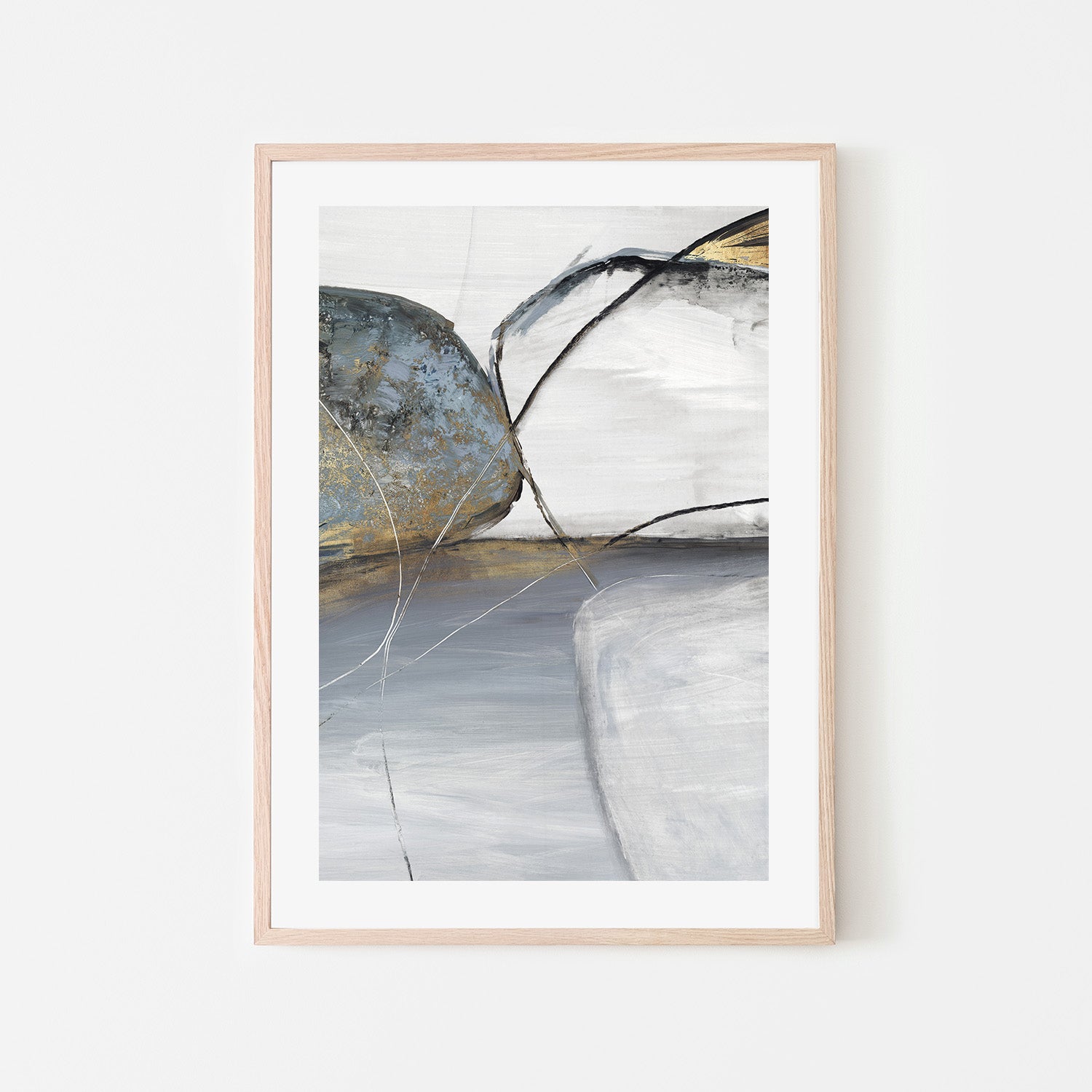 wall-art-print-canvas-poster-framed-Teal Stones, Style B , By Tom Reeves-6