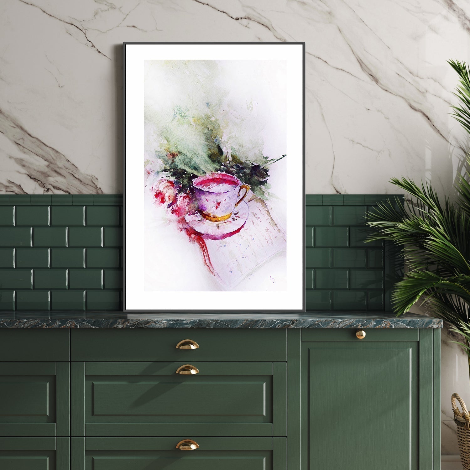wall-art-print-canvas-poster-framed-Teatime, Style B-by-Lilou Online Fine Arts-Gioia Wall Art