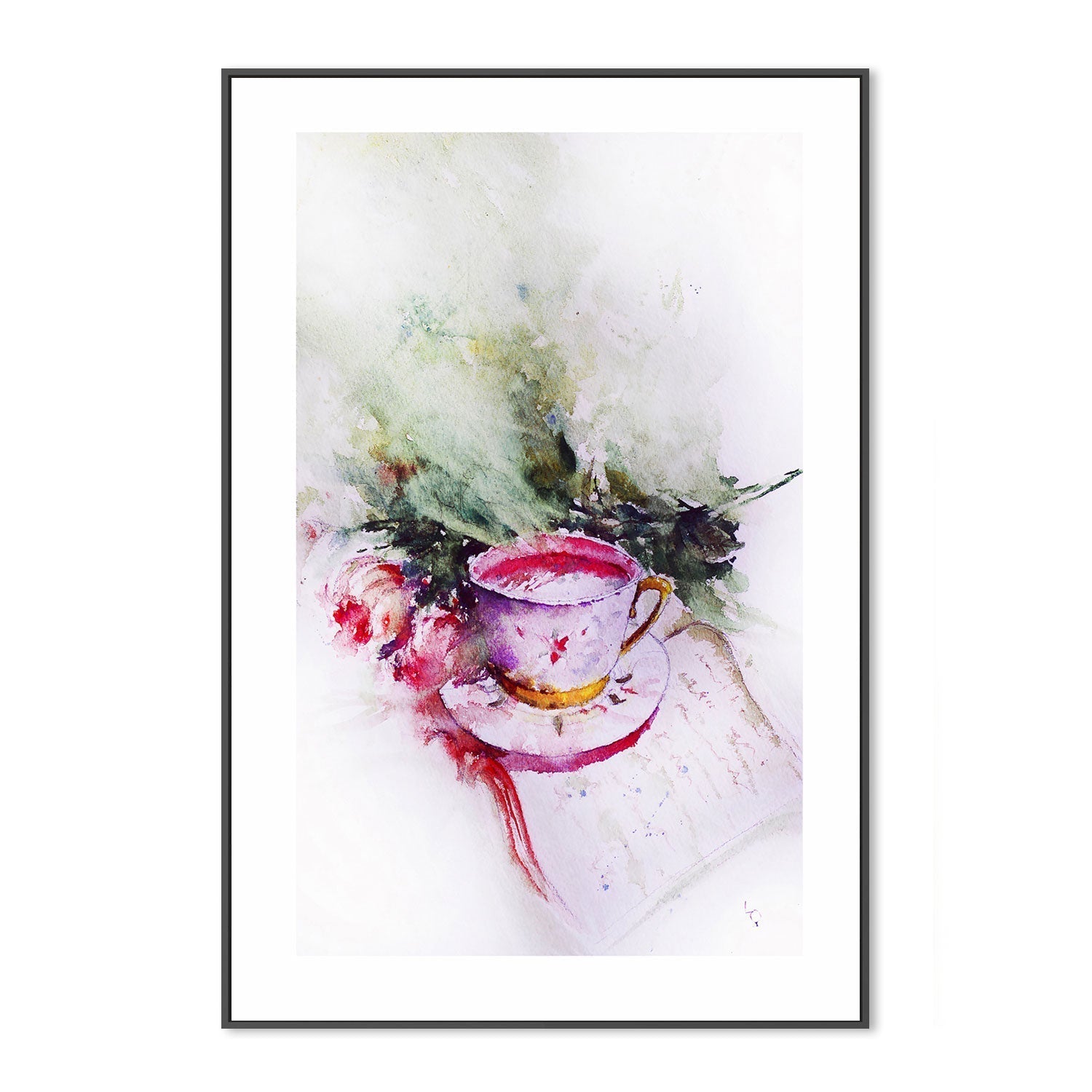 wall-art-print-canvas-poster-framed-Teatime, Style B-by-Lilou Online Fine Arts-Gioia Wall Art