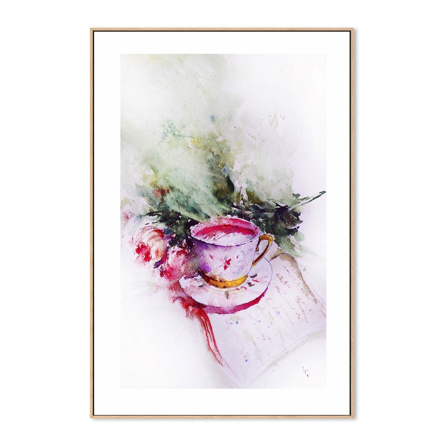 wall-art-print-canvas-poster-framed-Teatime, Style B-by-Lilou Online Fine Arts-Gioia Wall Art