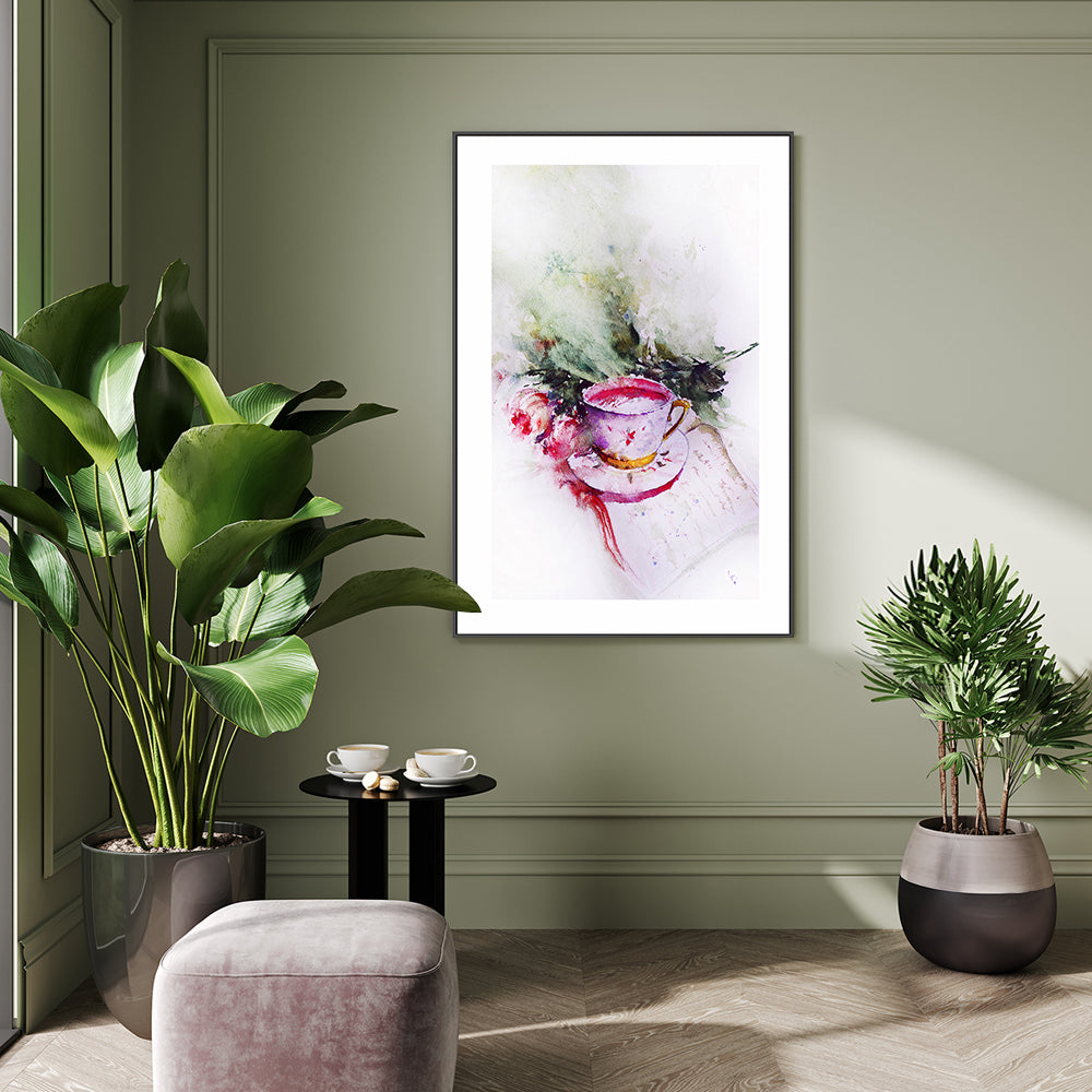 wall-art-print-canvas-poster-framed-Teatime, Style B-by-Lilou Online Fine Arts-Gioia Wall Art