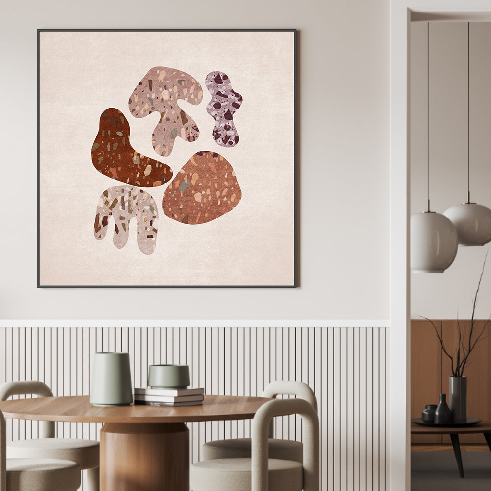 wall-art-print-canvas-poster-framed-Terazzo Shapes, Style A , By Emel Tunaboylu-GIOIA-WALL-ART