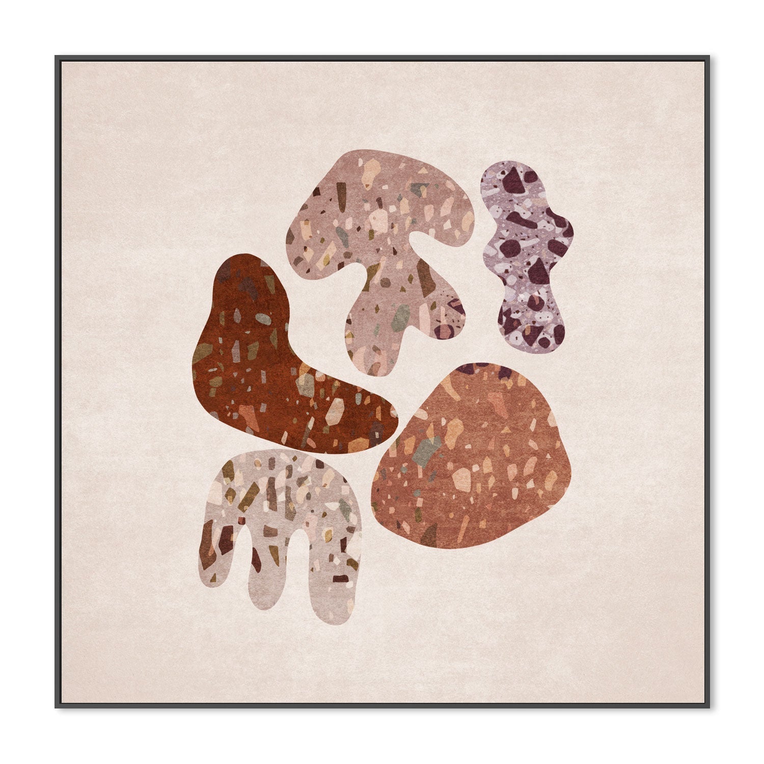 wall-art-print-canvas-poster-framed-Terazzo Shapes, Style A , By Emel Tunaboylu-GIOIA-WALL-ART